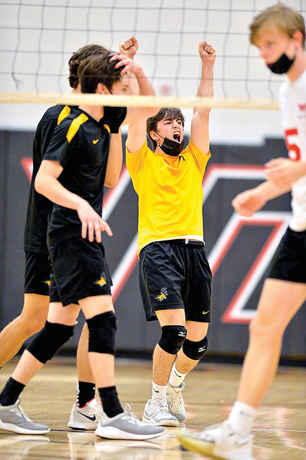 CB West’s Drew Hauben reacts after winning game 2. William Tennent would go on to win the match 3-1.