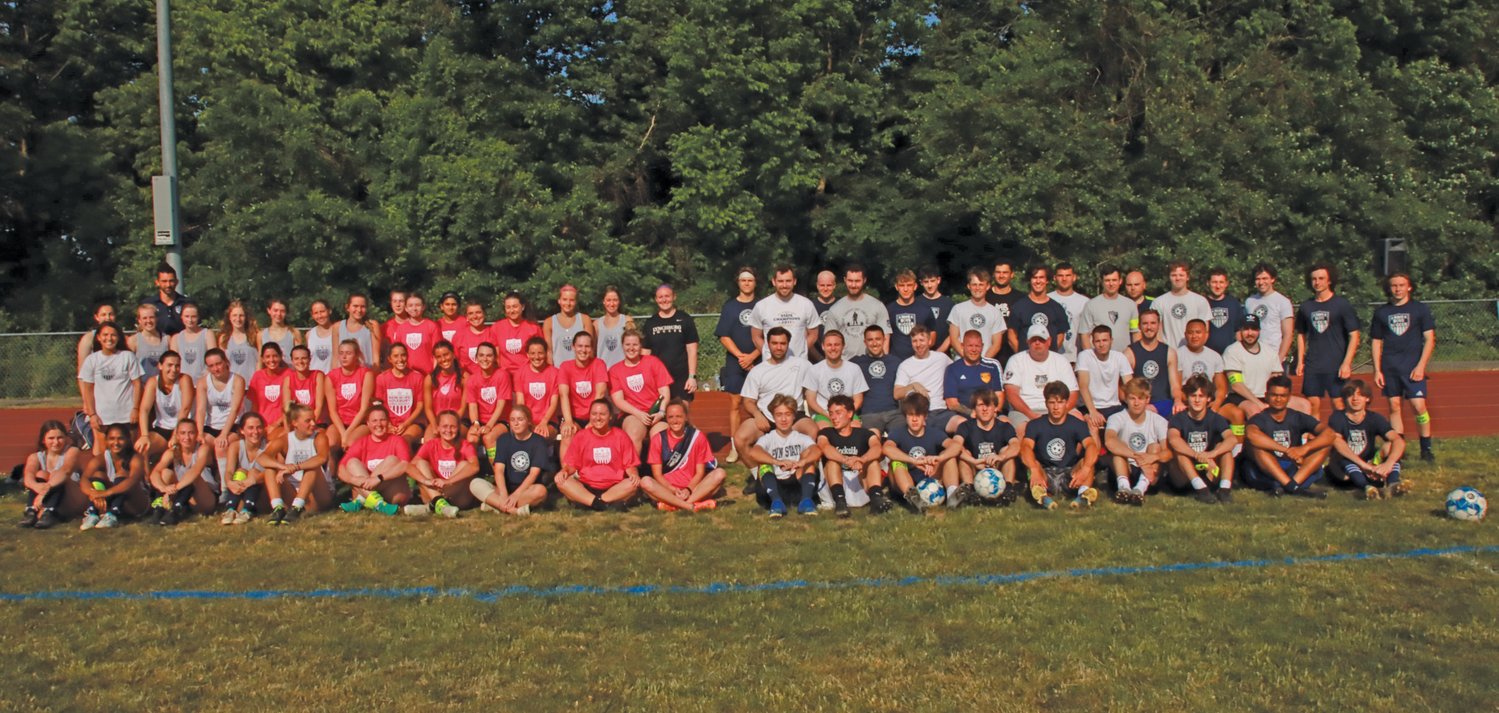 Players who participated in the ninth annual Robert Nagg Memorial Soccer Game.