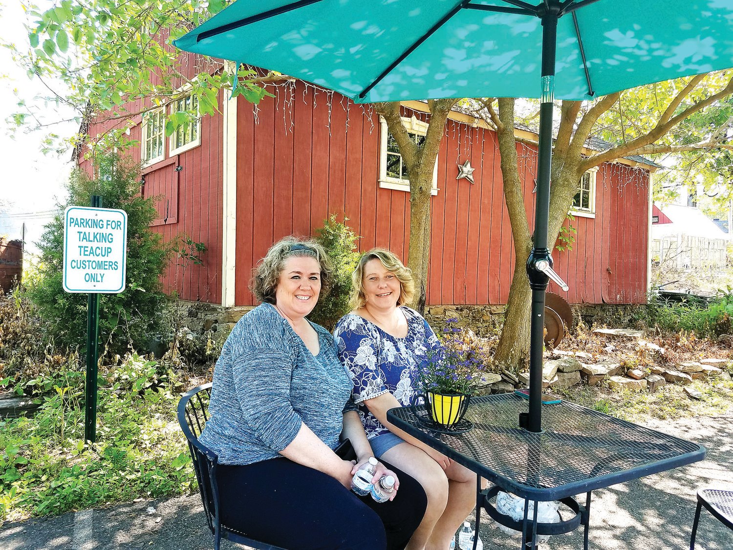 Patti Fitzpatrick, left, and Nicole Boyer expect to reopen The Talking Teacup in Chalfont sometime in June.
