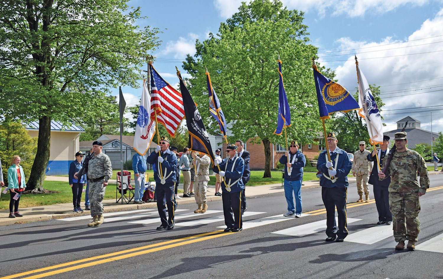 Quakertown’s American Legion Post 242 marches in the Memorial Day Parade.