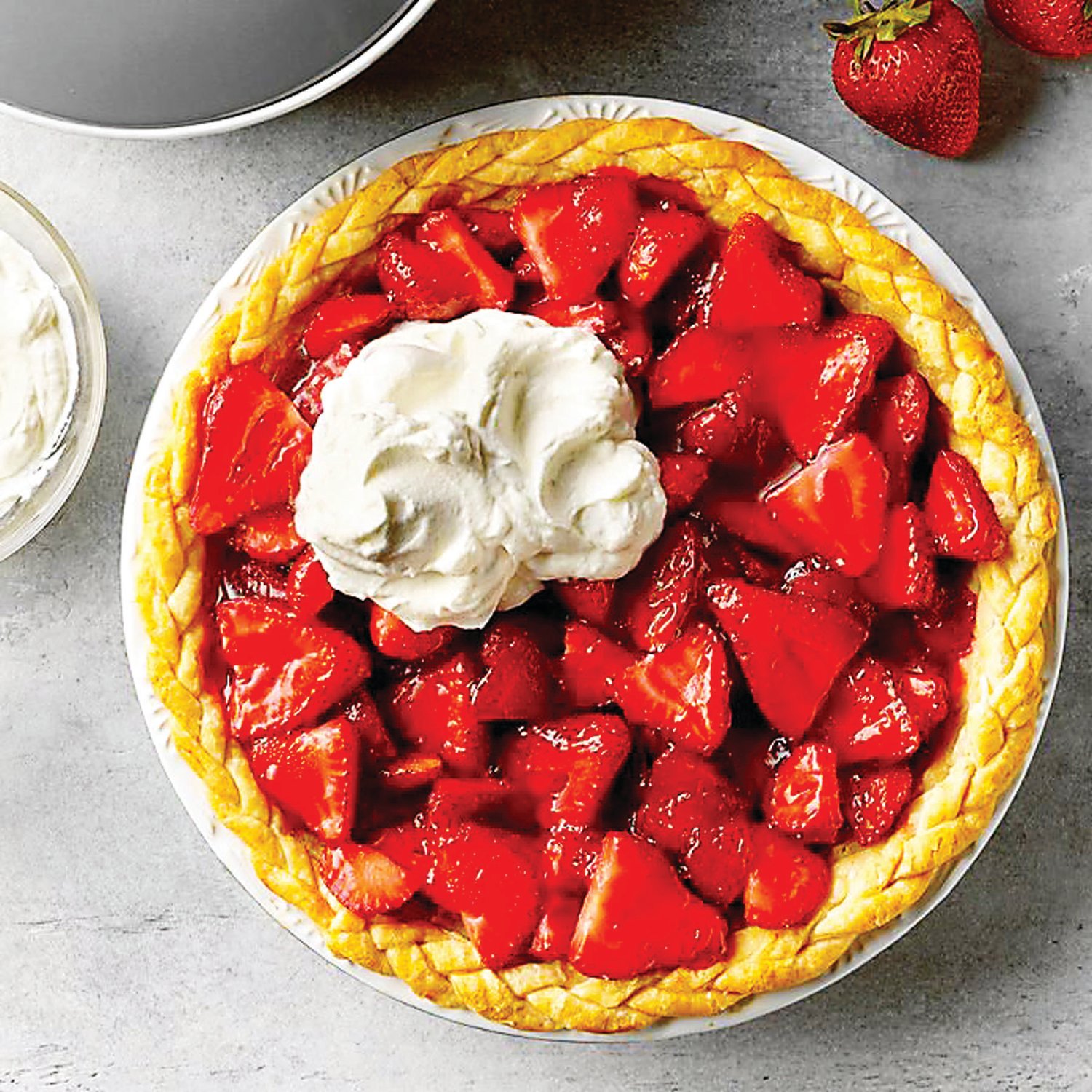 Fresh strawberry pie is one way to enjoy the local strawberries now in season.