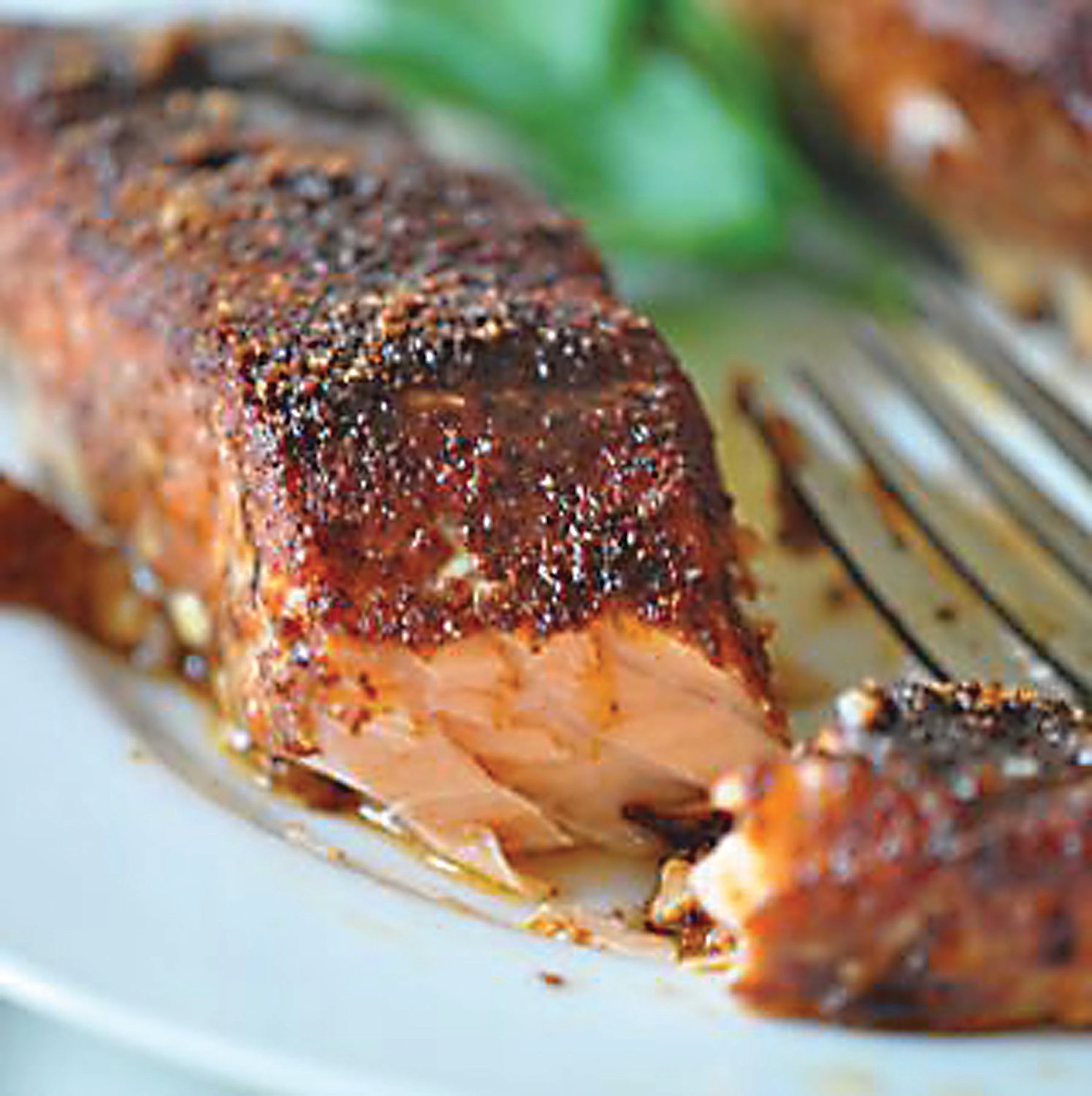 A roasted salmon filet is a healthful entrée for Father’s Day brunch or dinner.
