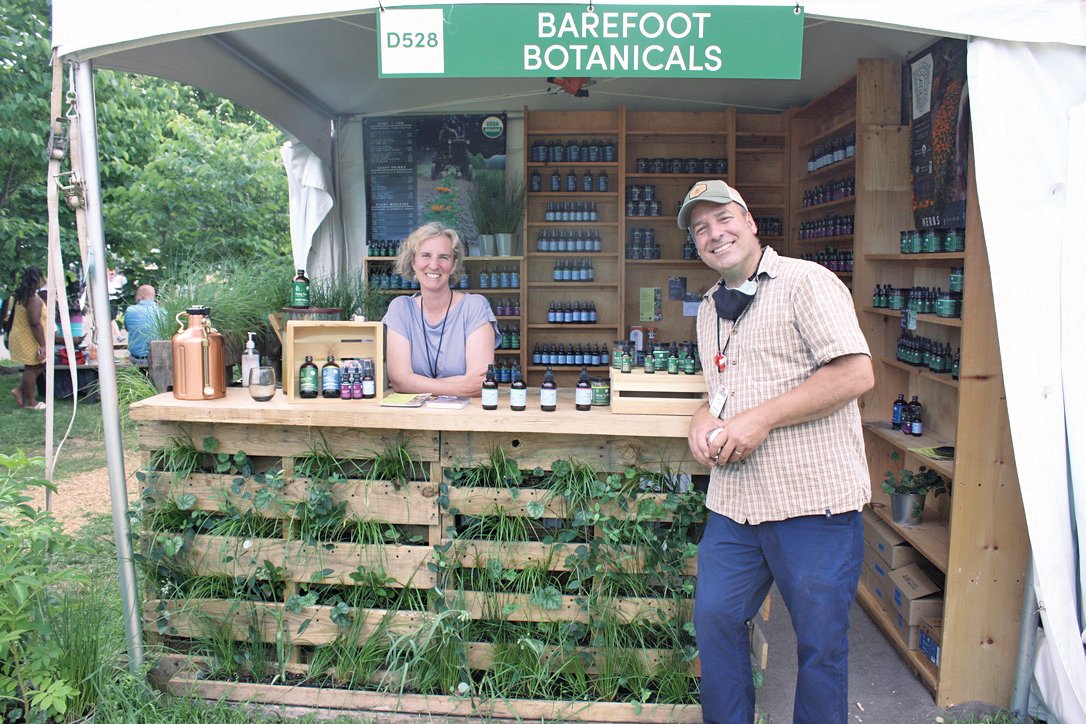 Linda Shanahan and Eric Vander Hyde, co-owners of Barefoot Botanicals in Doylestown.