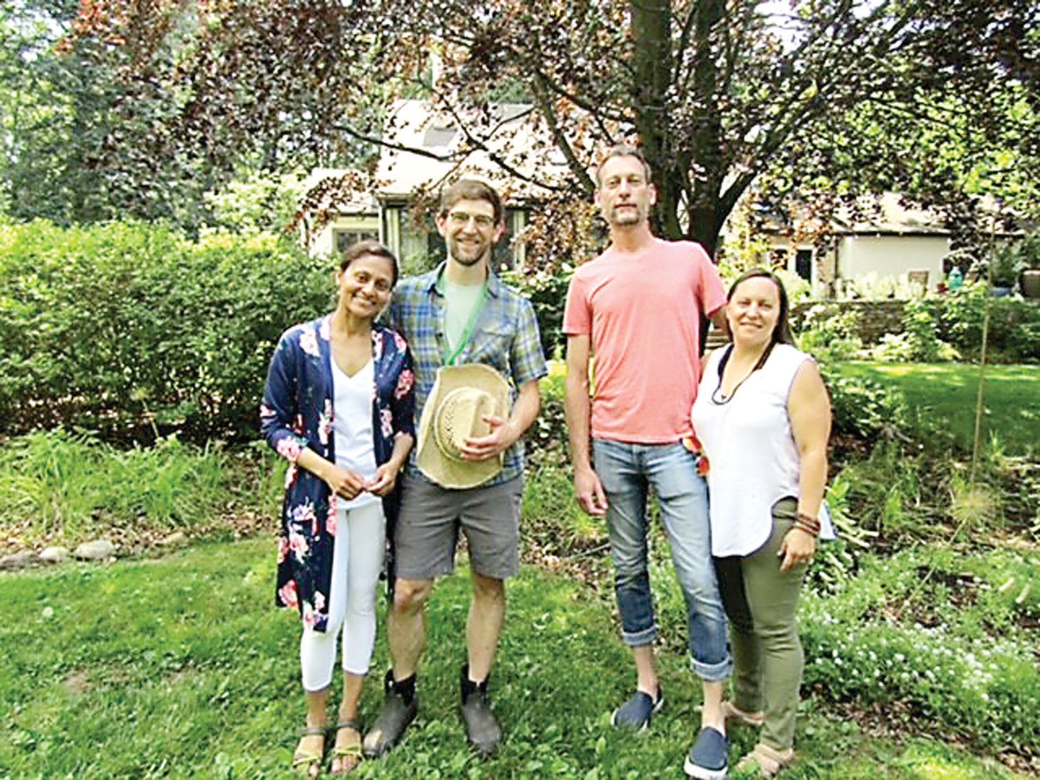 Garden hosts Reema Persad-Clem and Chad Clem with 2019 Garden hosts Greg and Gianina Nixon.