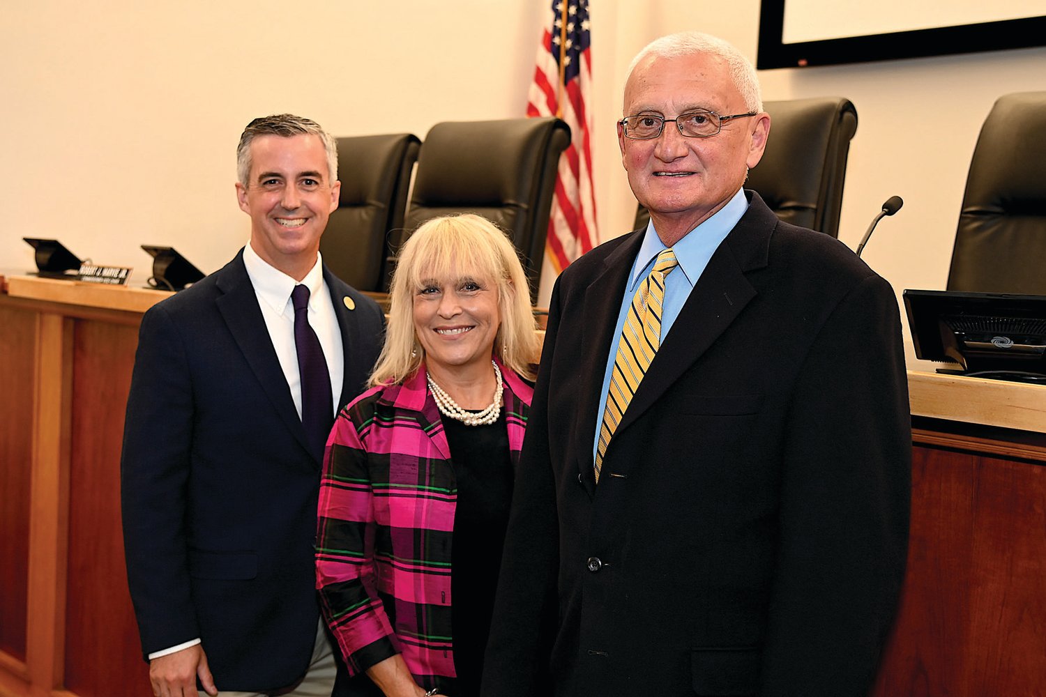 From left :Commissioner Robert J. Harvie, Jr., Commissioner Diane M. Ellis-Marseglia and Commissioner Gene DiGirolamo.