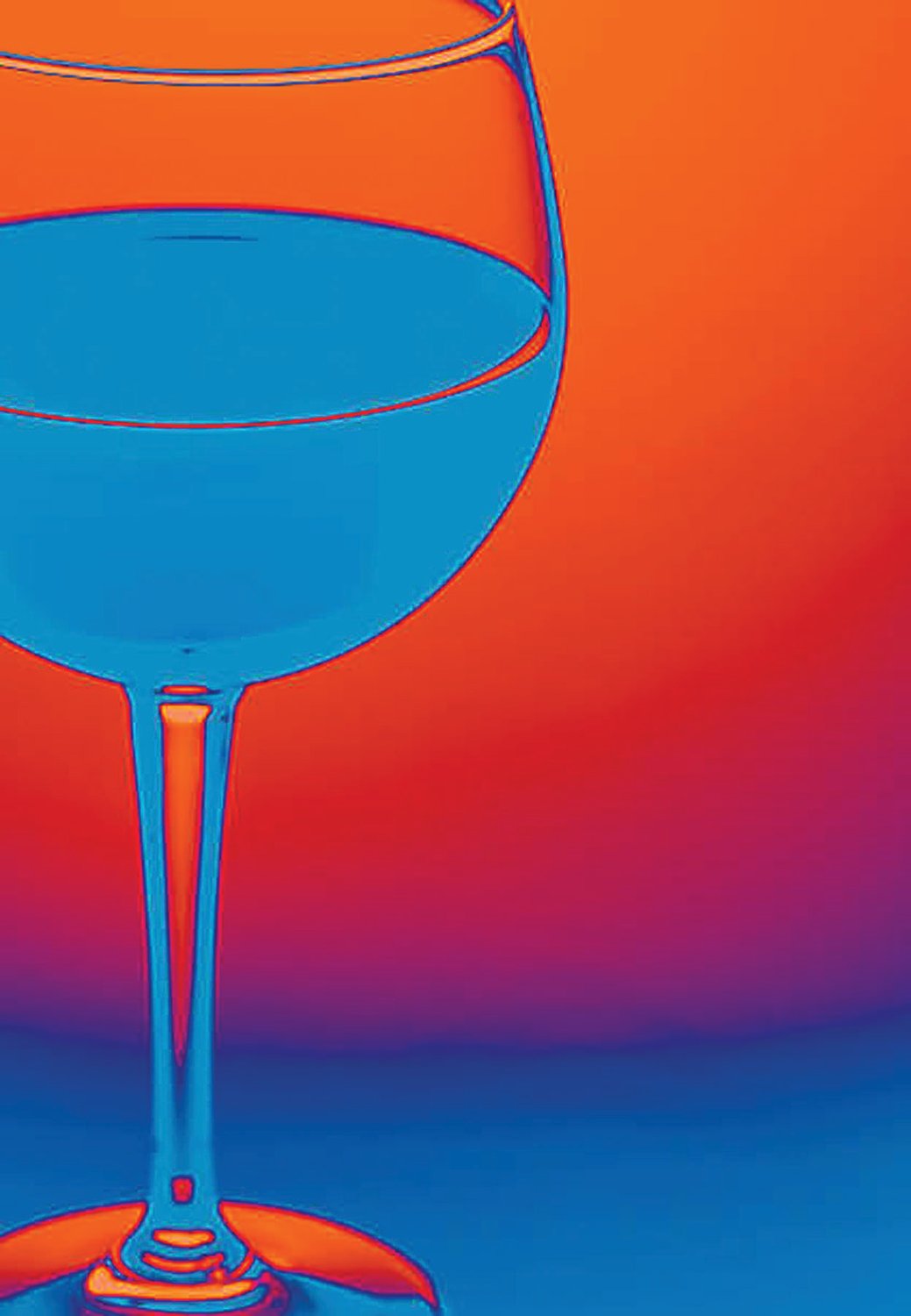 Artistic wine glass: Colorful abstract art