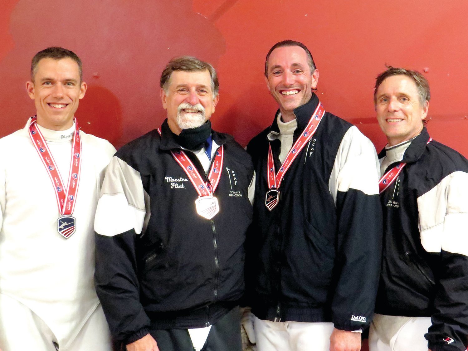 Jesse Lamberth, Jim Flint, Mark Turdo and Paul Epply-Schmidt represented Bucks County Academy of Fencing on the podium at the USA Fencing National Championships.