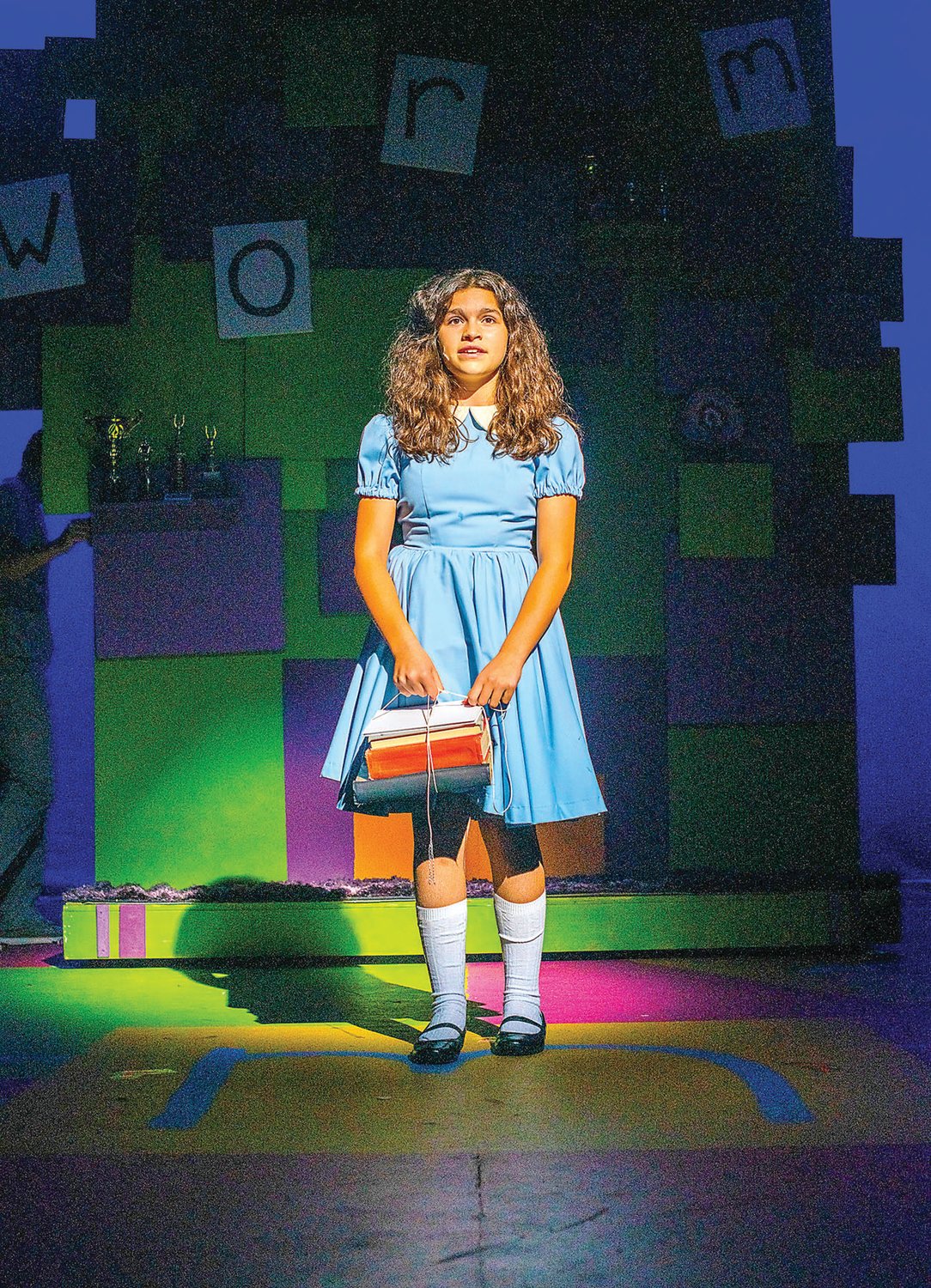 Giana Griffiths performs as “Matilda,” sharing the role with Lucy Spiegel, at Music Mountain Theatre.