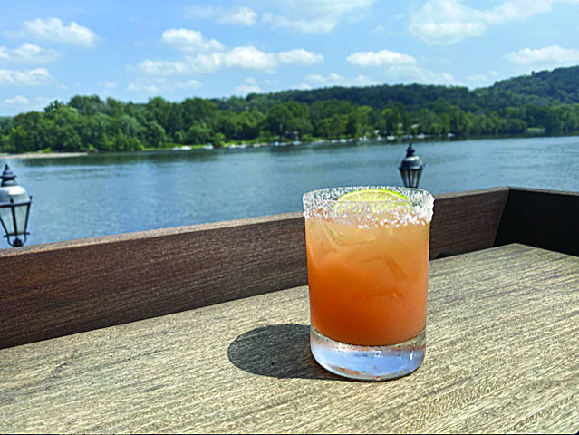 The Salty Dog Cocktail on the deck at Stella of New Hope.