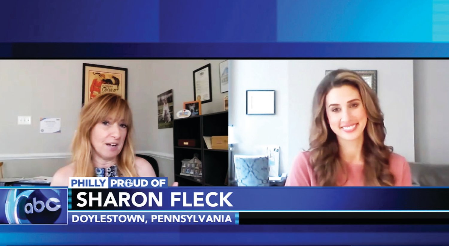 Roxy Therapy Dogs President Sharon Fleck was recently featured on 6ABC’s “Hometown Heroes” segment.
