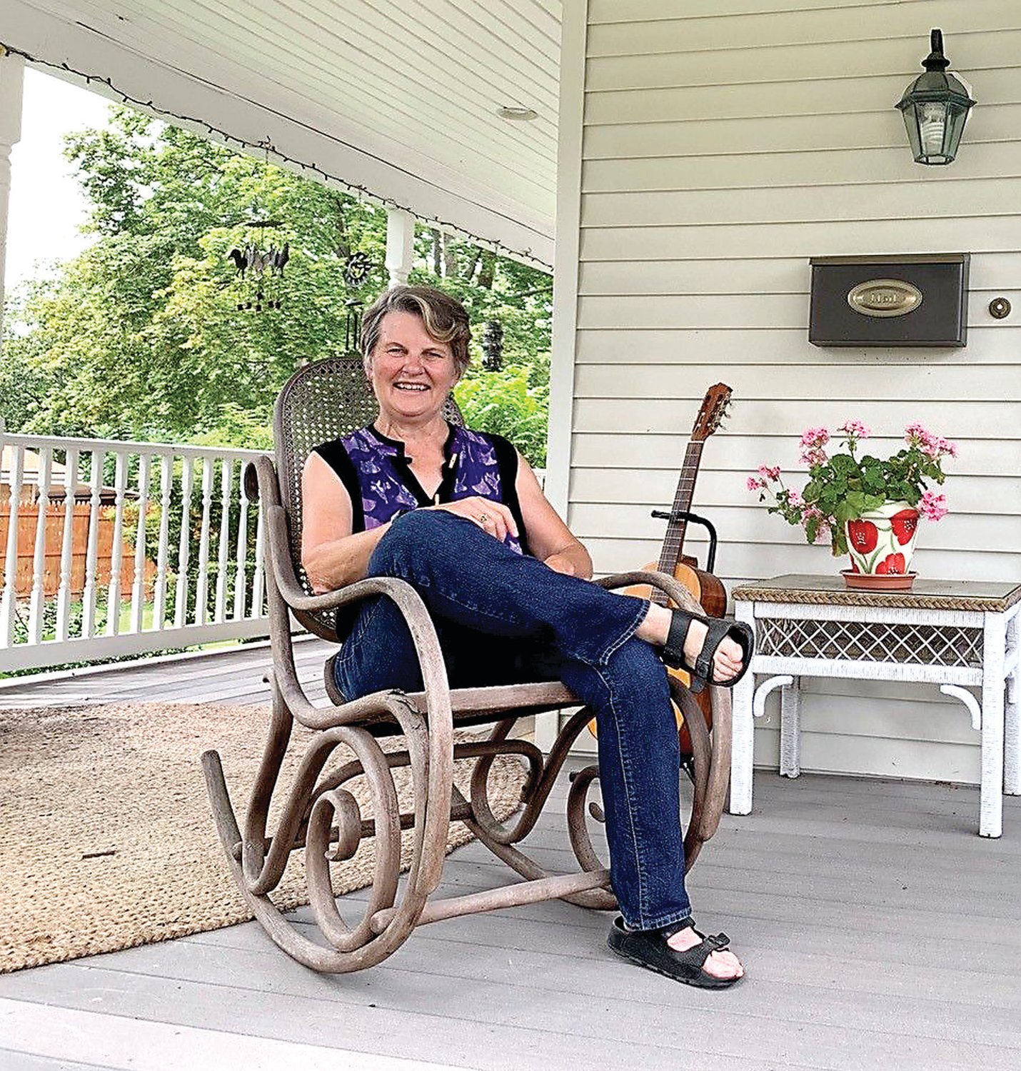 Nancy Culleton is ready to welcome guests to Langhorne’s First Annual Porch Fest.