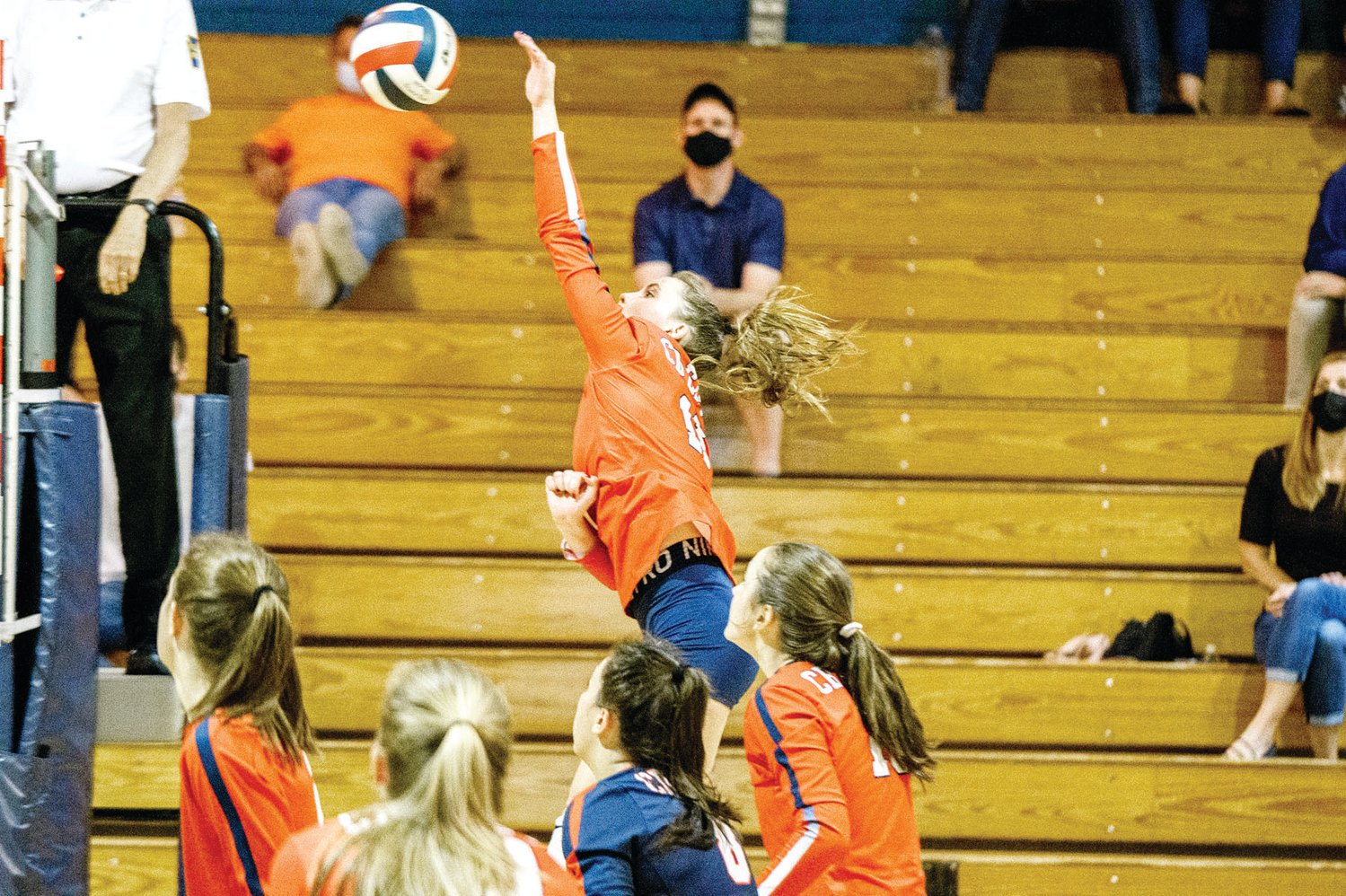 CB East’s Katherine Montabana reaches for the ball.