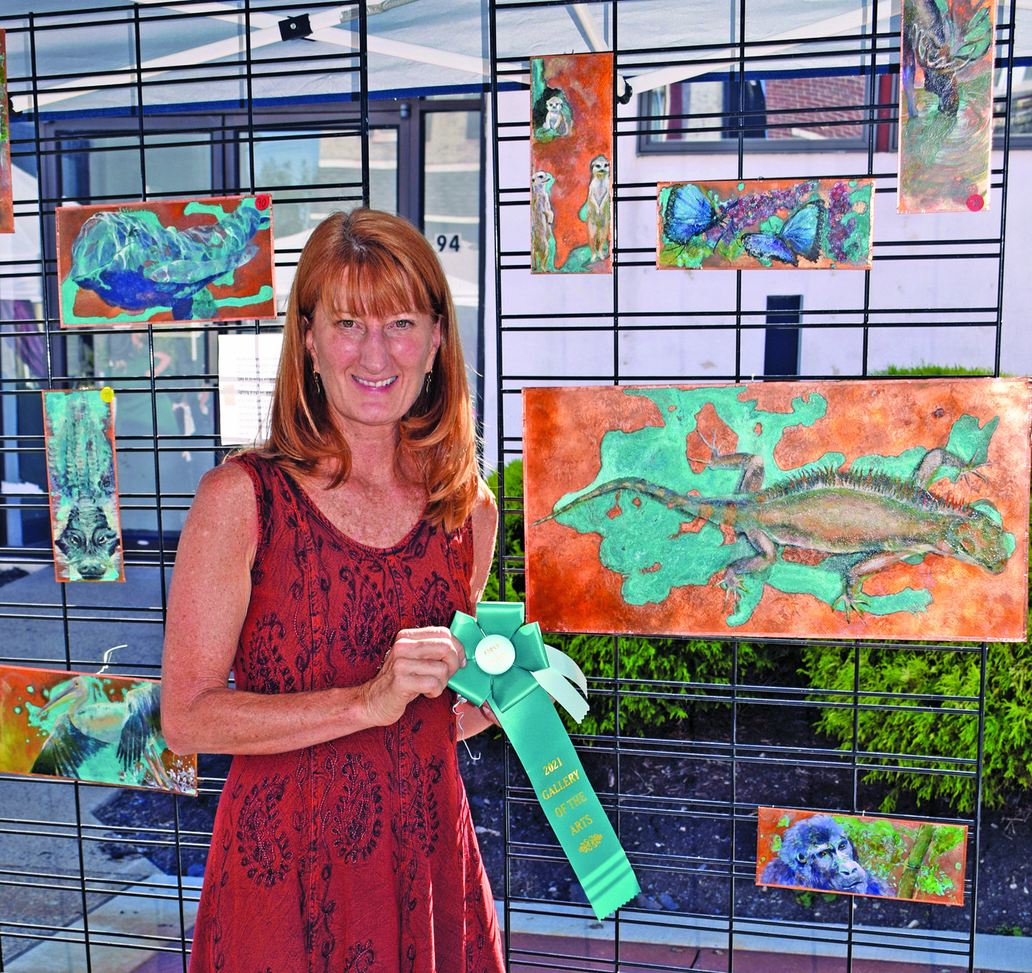 Sharon Finnegan won first place in the 2D/Non-Painting category.
