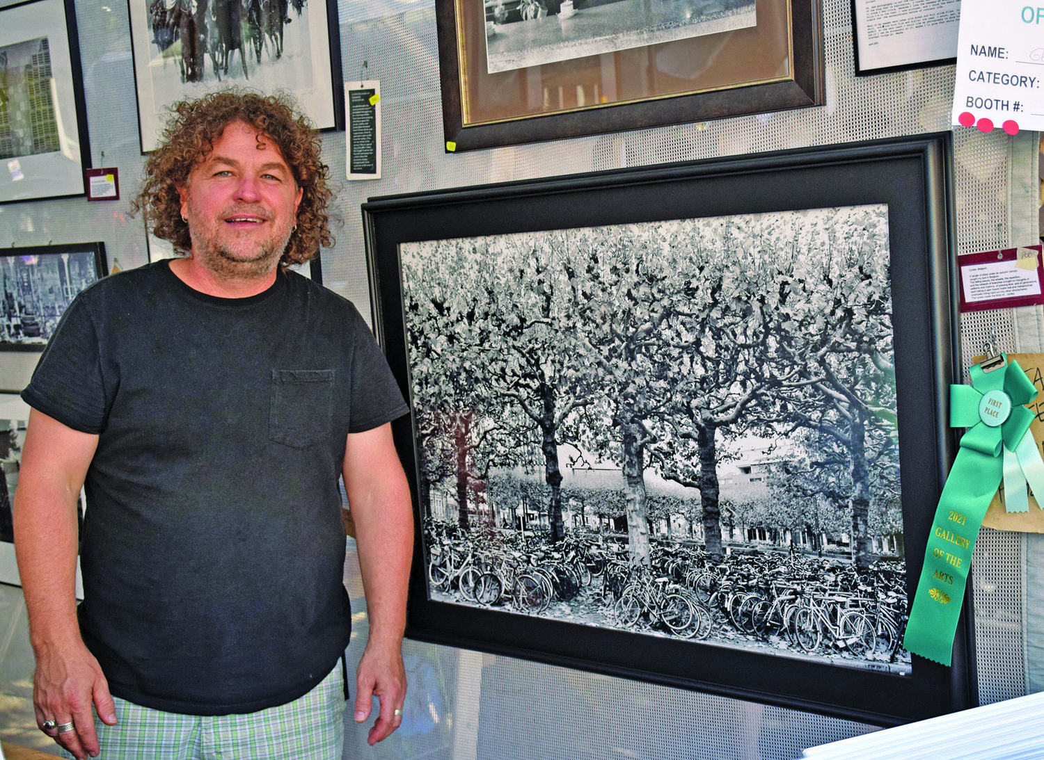 Gene Pembroke placed first in the Photography category for his black and white photo titled “Belgium Bikes.”