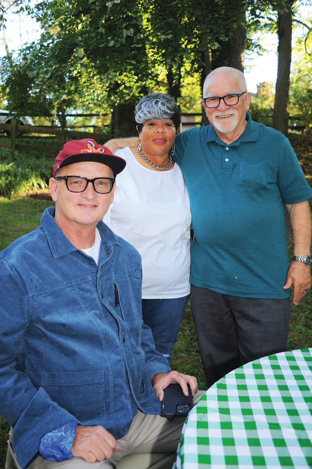 Dennis Riley with Tanya and Bob Waite.