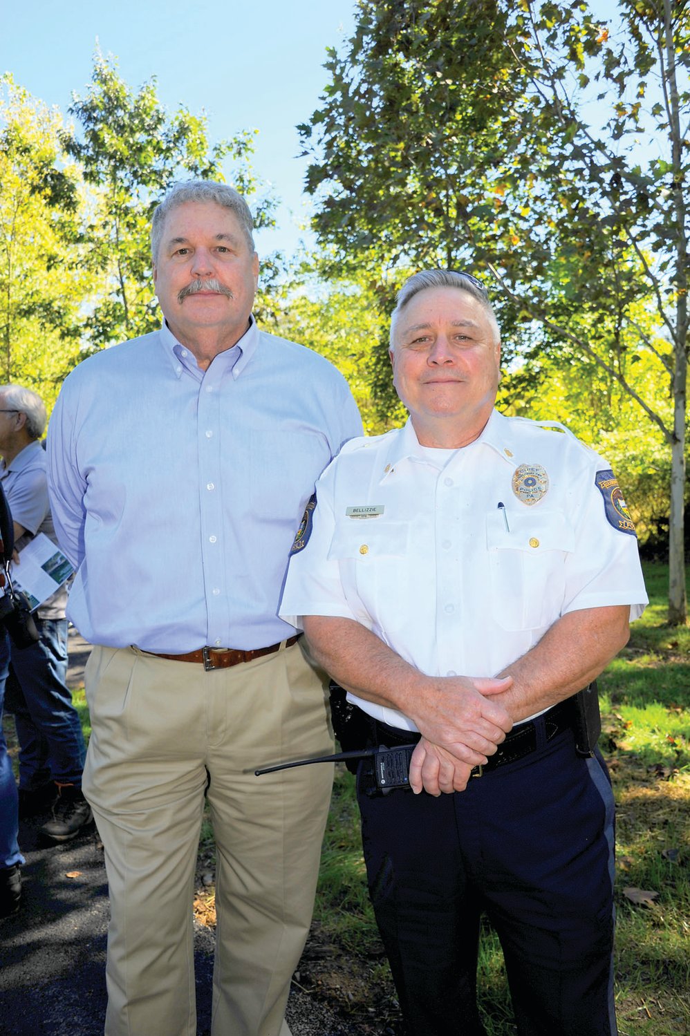 Dennis Carney, township manager, and Solebury Police Chief Dominick Bellizzie.