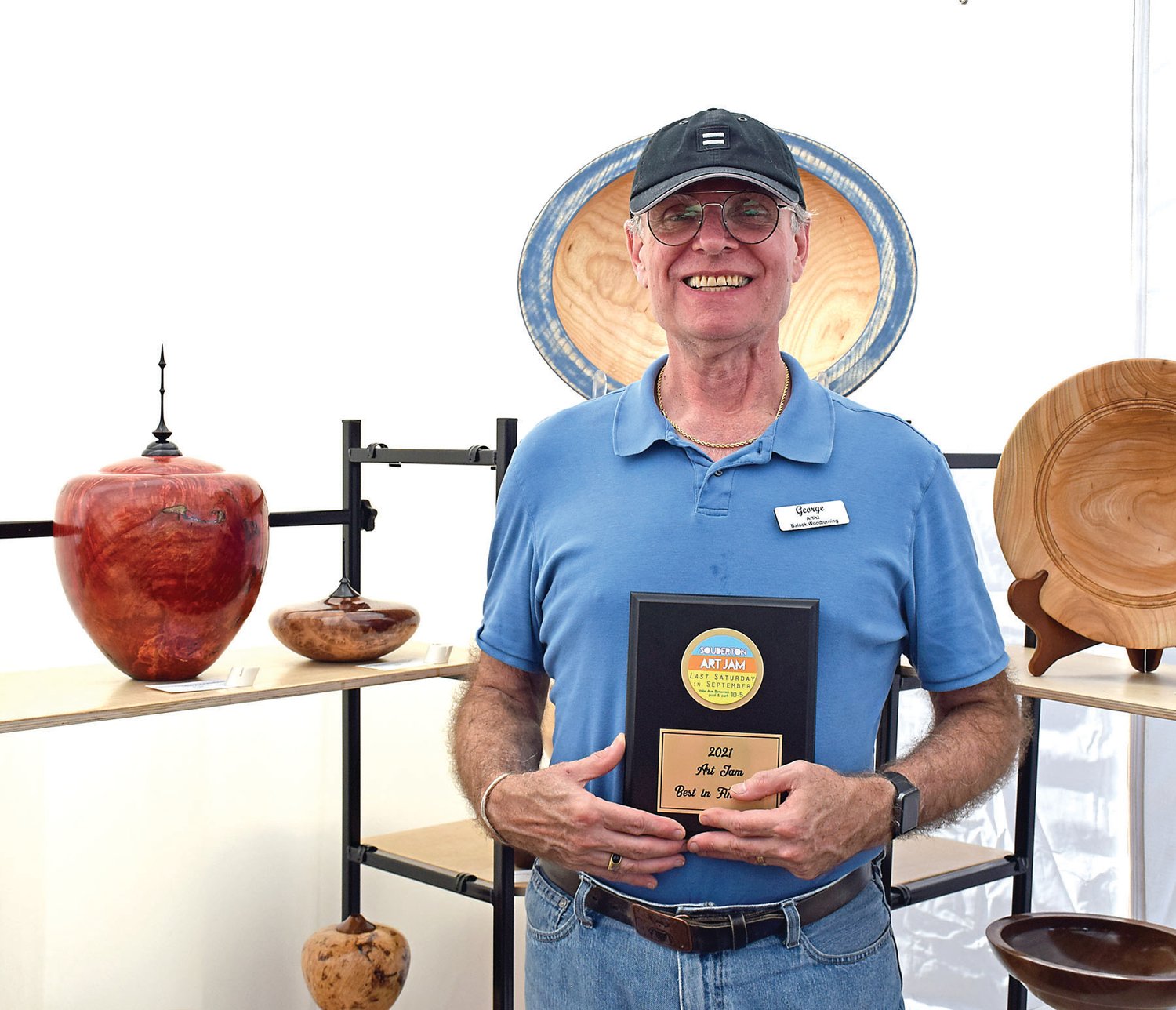 Woodturner George Balock received the Best in Fine Art award.