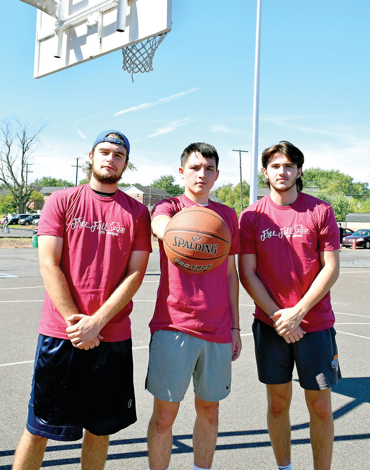 Jimmy Walterstradt, Joel Welliver of Quakertown and Jacob Schuebel of Coopersburg were prepared for the Basketball Competition.