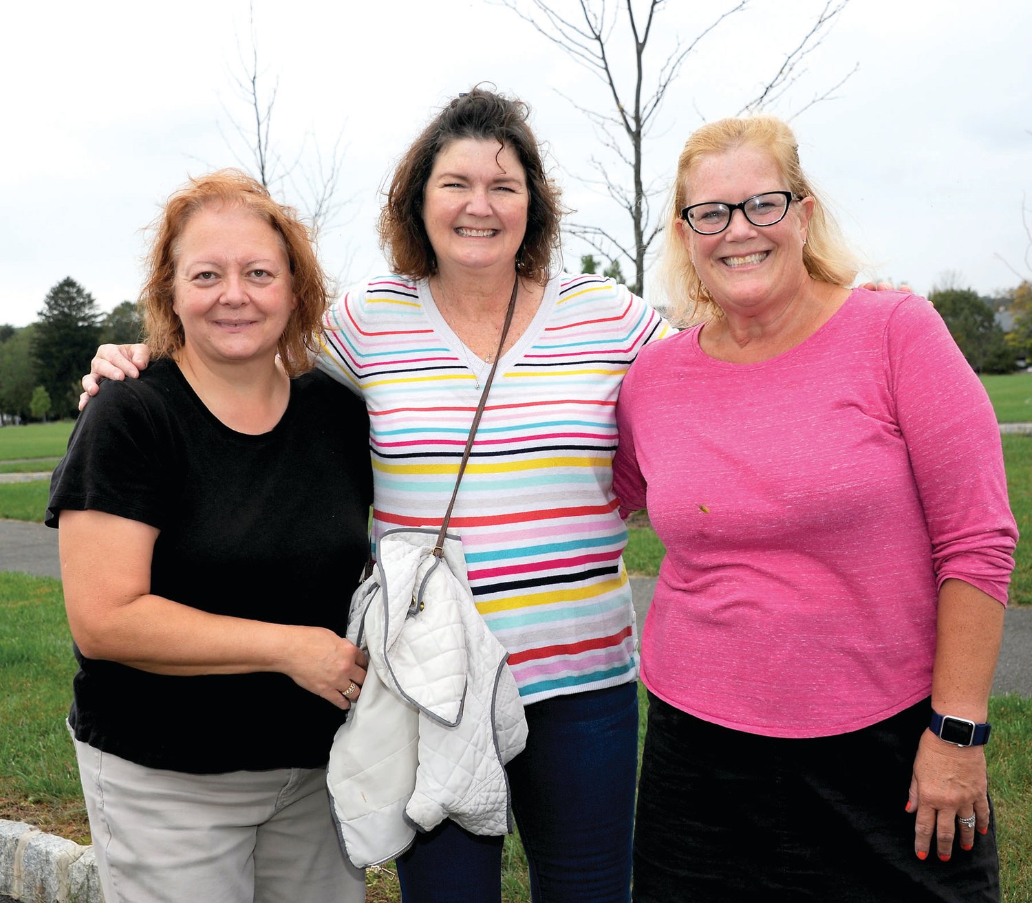 Lisa Canfield, Patti Jones and  Leanne Yerkes, walkers in the park.