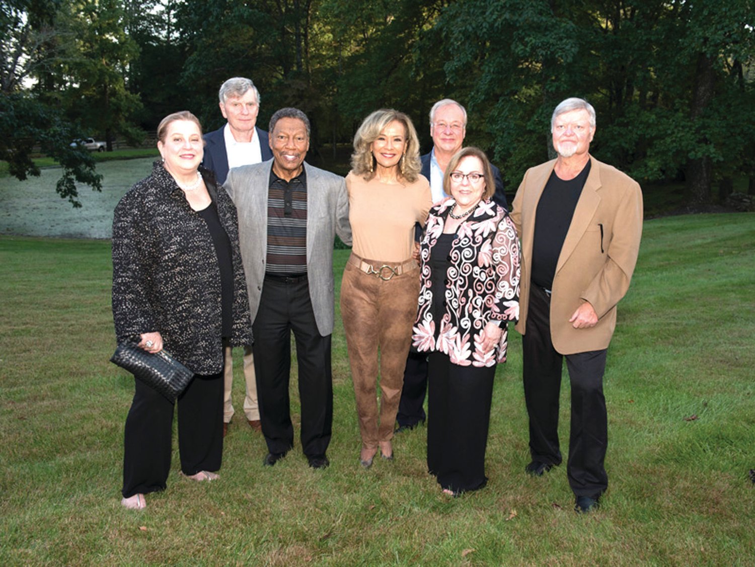 Christine and Robert Reilly, Billy Davis Jr., Marilyn McCoo, Fred Demler and event Co-Chairs Vivian Banta and Robert Field.