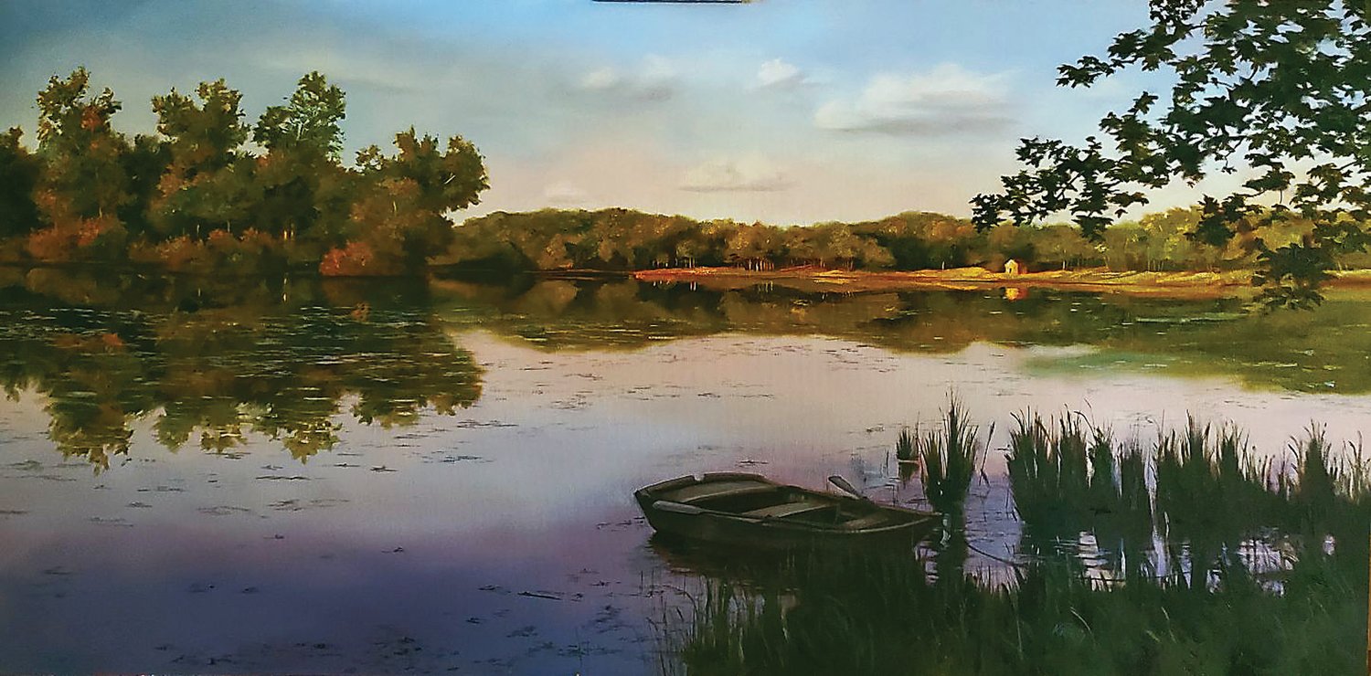 “Summer Boat” is an oil painting by Katharine Krieg.