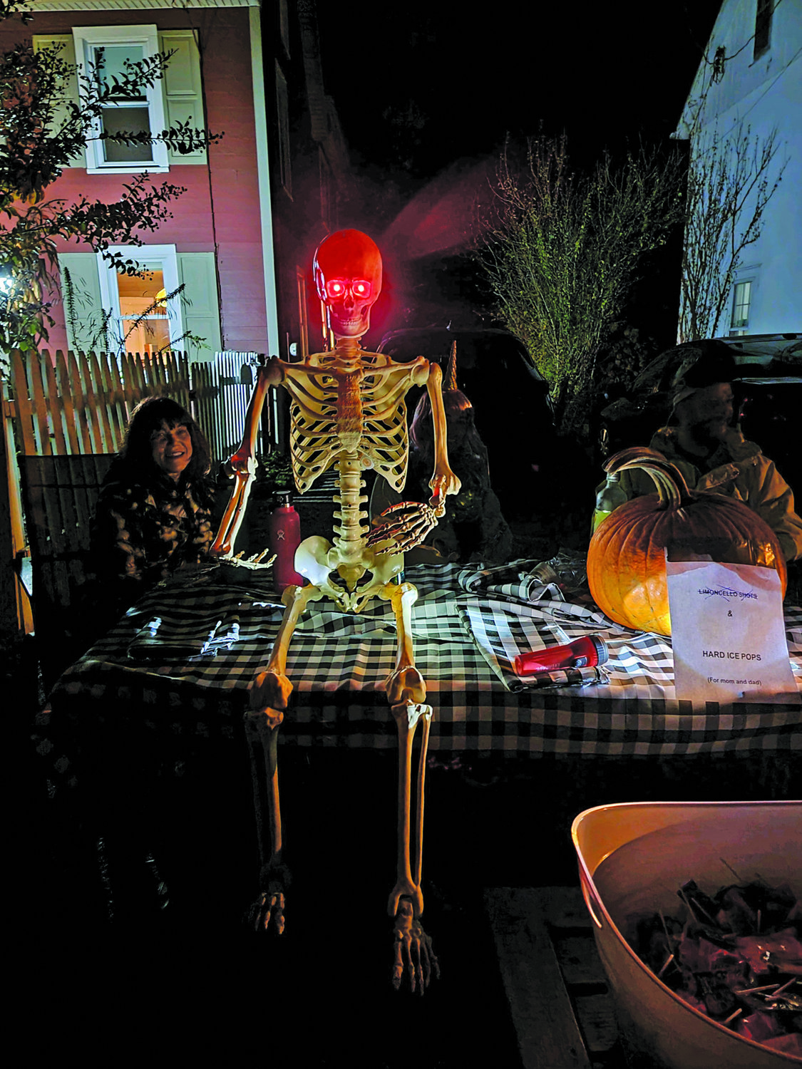 A home display along the canal for Canal-O-Ween 2021.