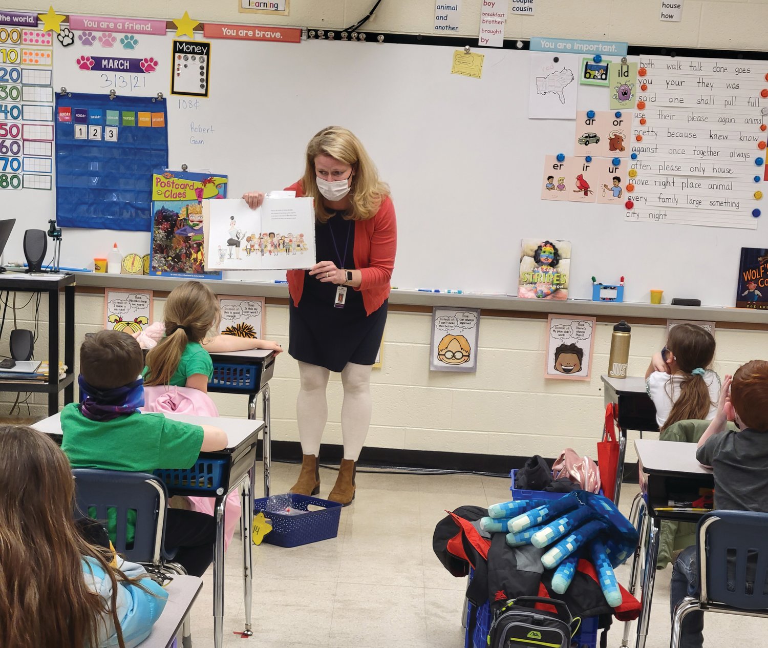 Dr. Bridget O’Connell, superintendent of the Palisades School District, has been named the 2022 Pennsylvania Superintendent of the Year by the Pennsylvania Association of School Administrators. She is photographed here reading to a class of young students at a Palisades school.