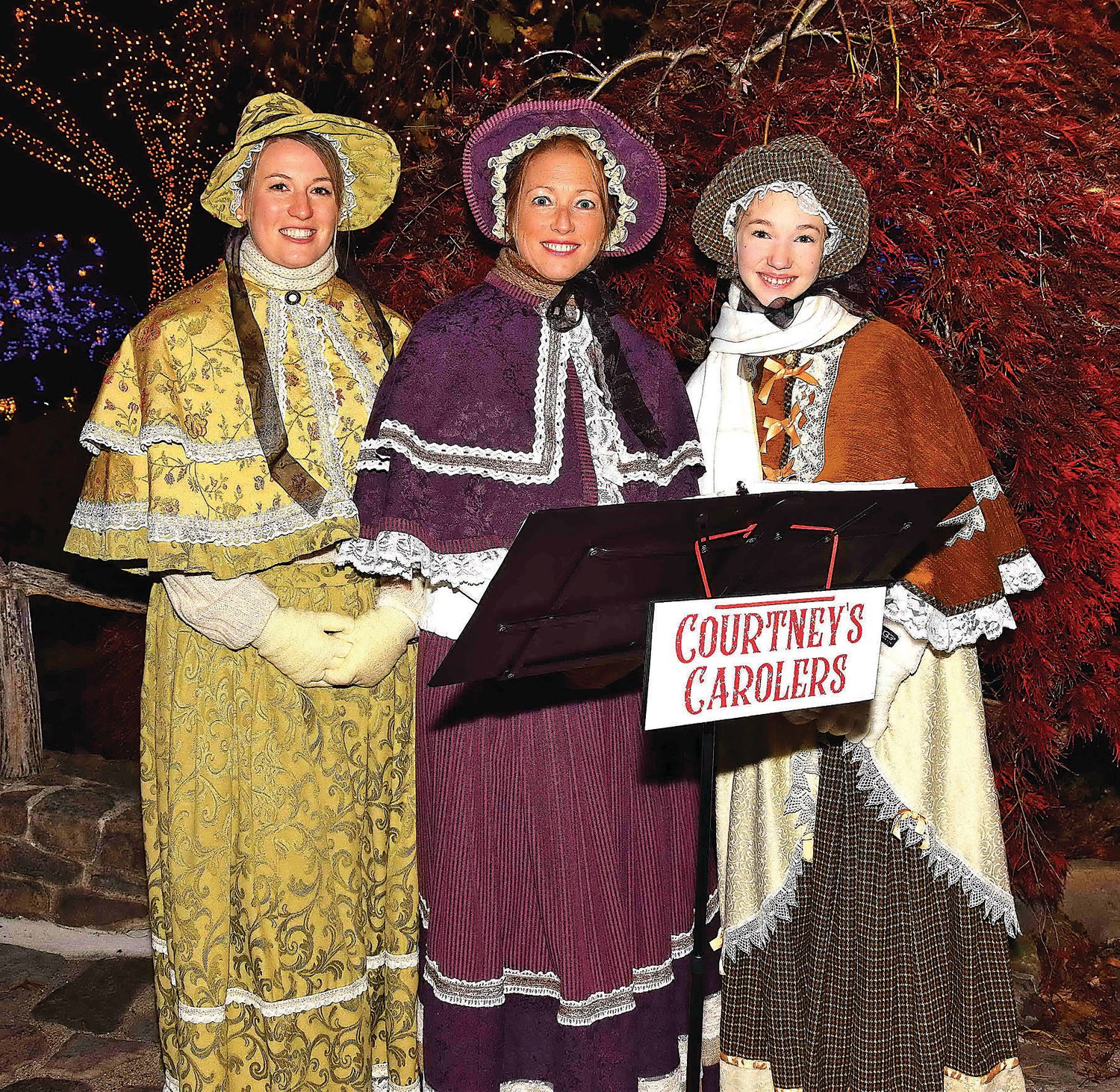 Courtney’s Carolers entertained guests with holiday songs.