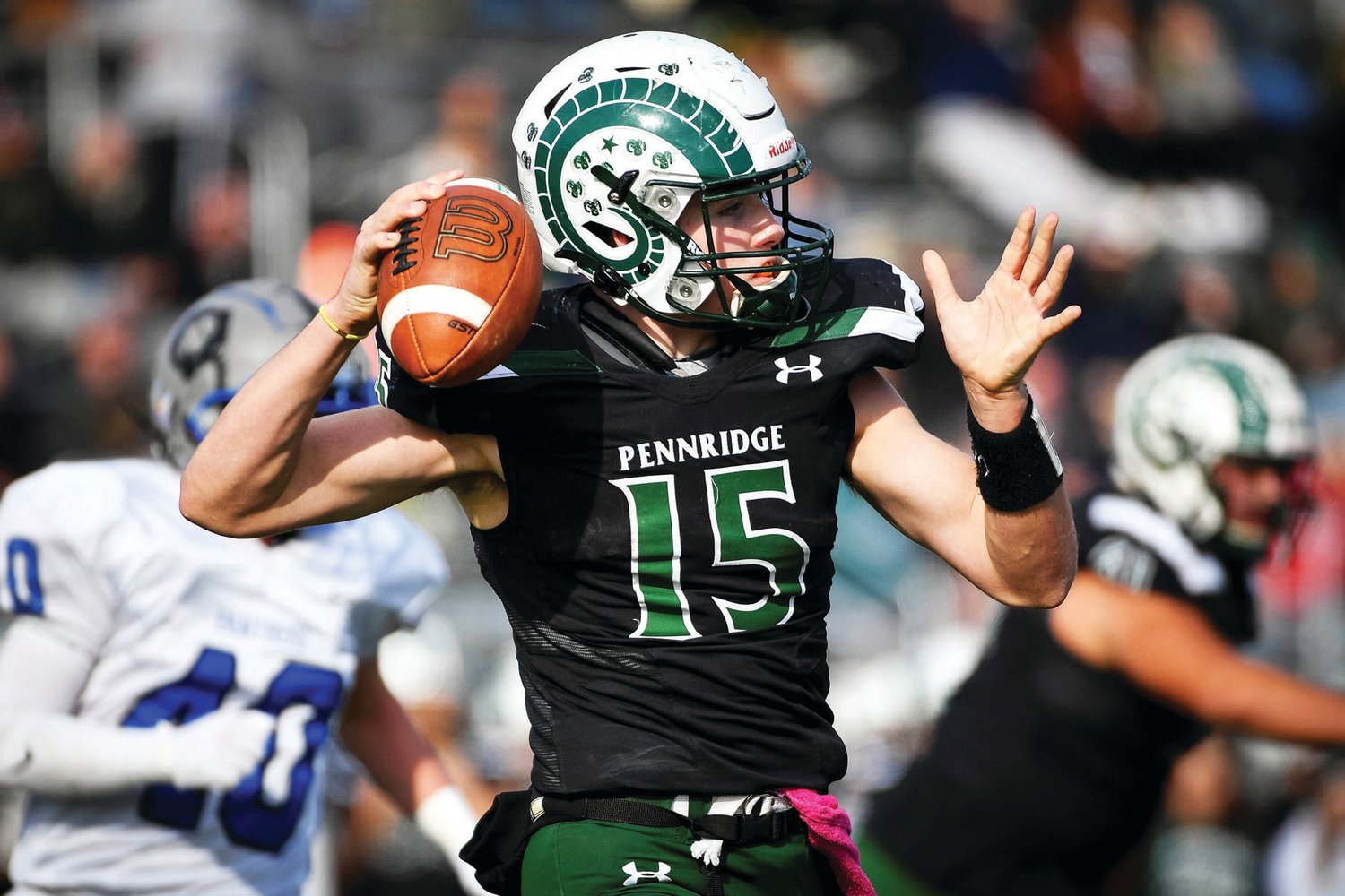 Pennridge’s Logan McGowan opens up the passing game in the fourth quarter.