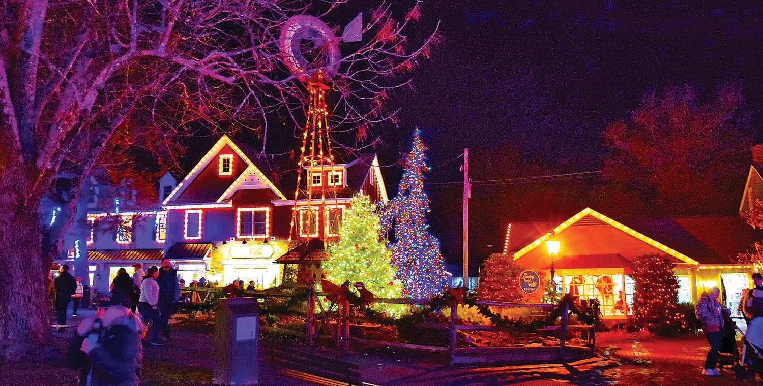 Peddler’s Village opened the 2021 holiday season on Nov. 19 with a display of a million lights.