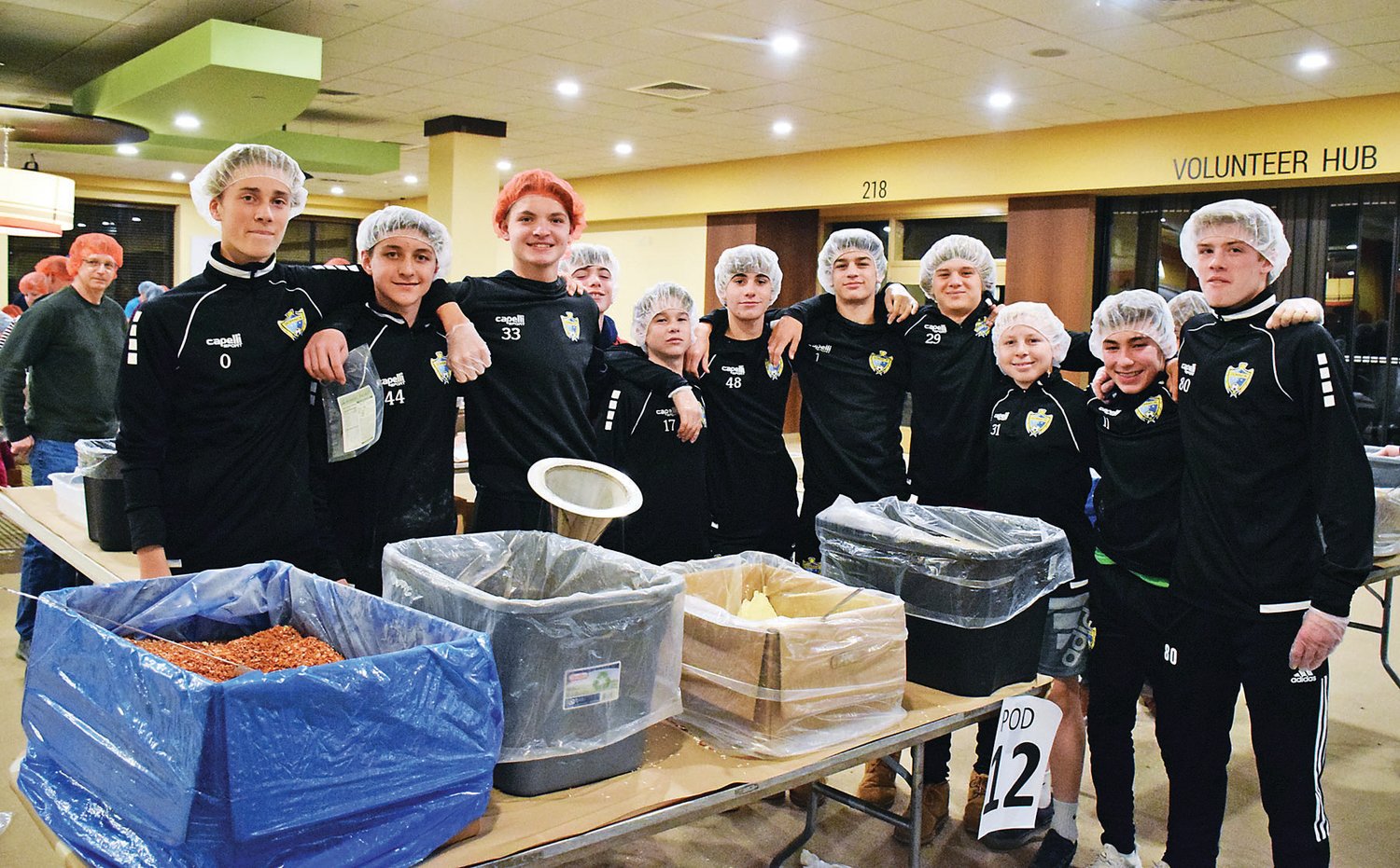 Volunteers from the PA Dominion Harleysville Football Club, European Soccer.