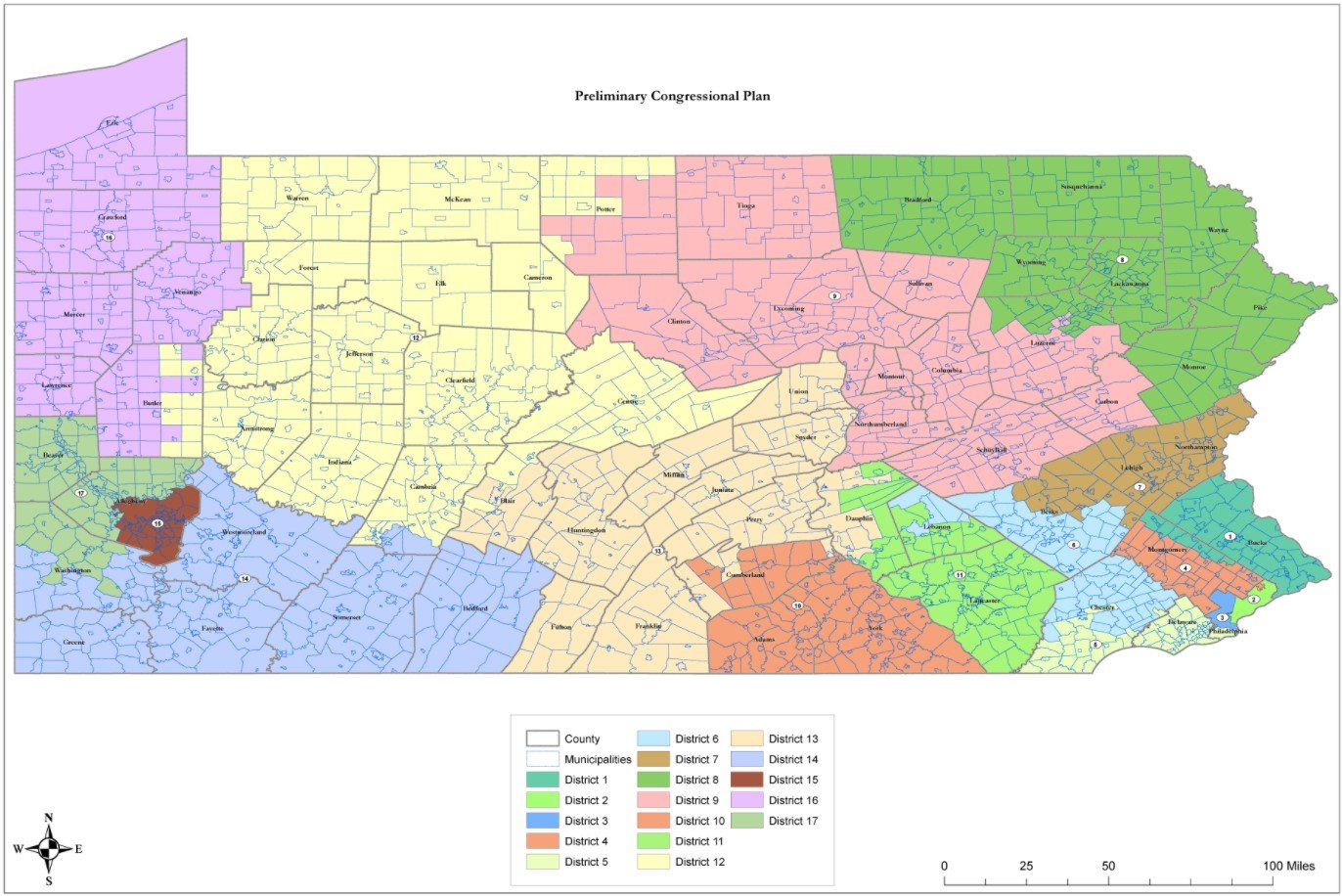 The preliminary plan, submitted through the committee’s online mapping tool by Lehigh County resident Amanda Holt, is now posted for public comment. Holt’s map was one of the 19 verified statewide maps submitted to the committee.