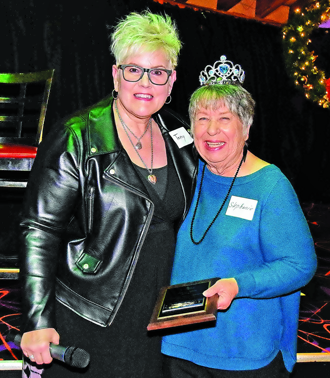 Stephanie Nagy receives the 2021 ICON award for a lifetime of community service.