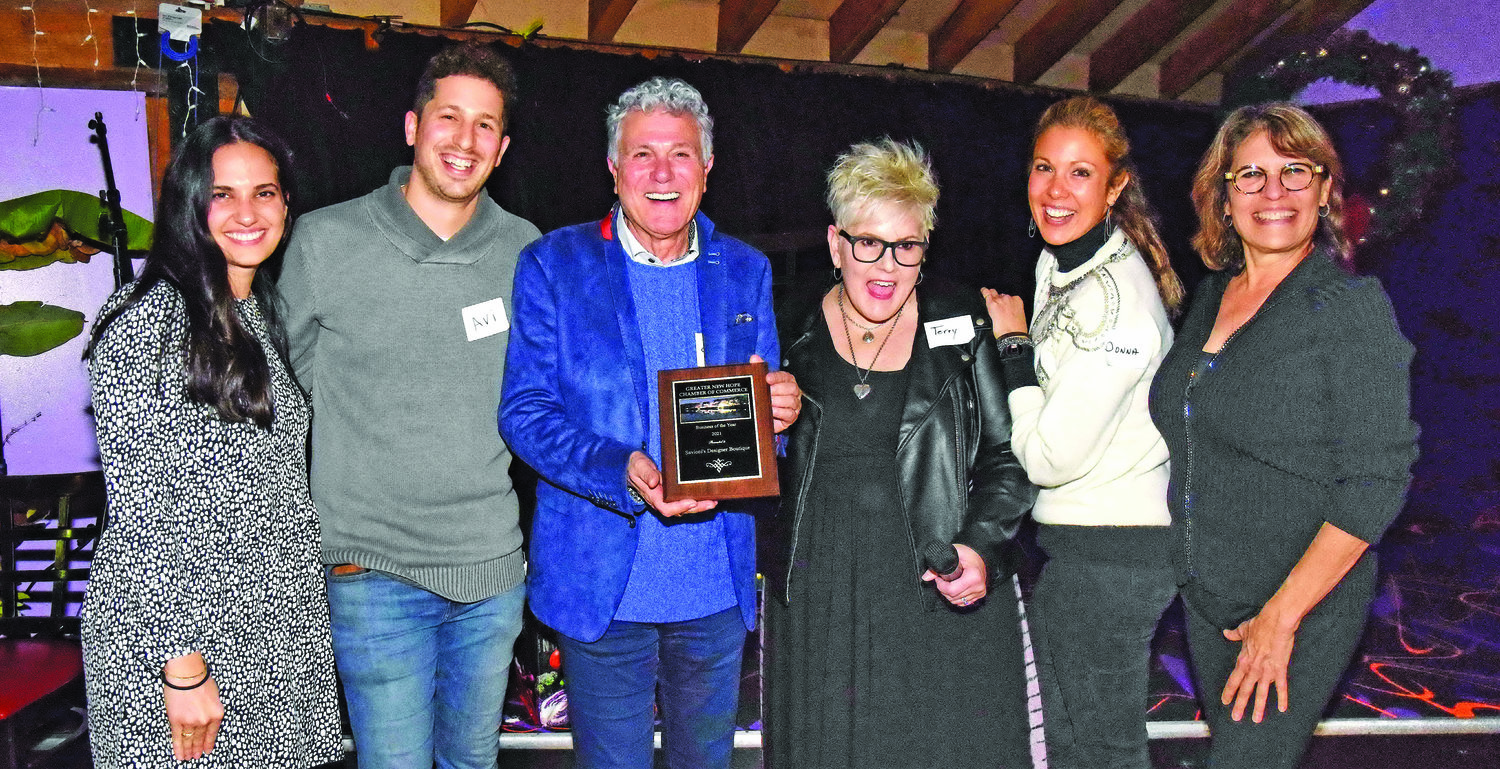 The 2021 Business of the year award is given to Savioni Designer Boutique – Sal Savioni, daughter Revi, son Avi and mother Donna.