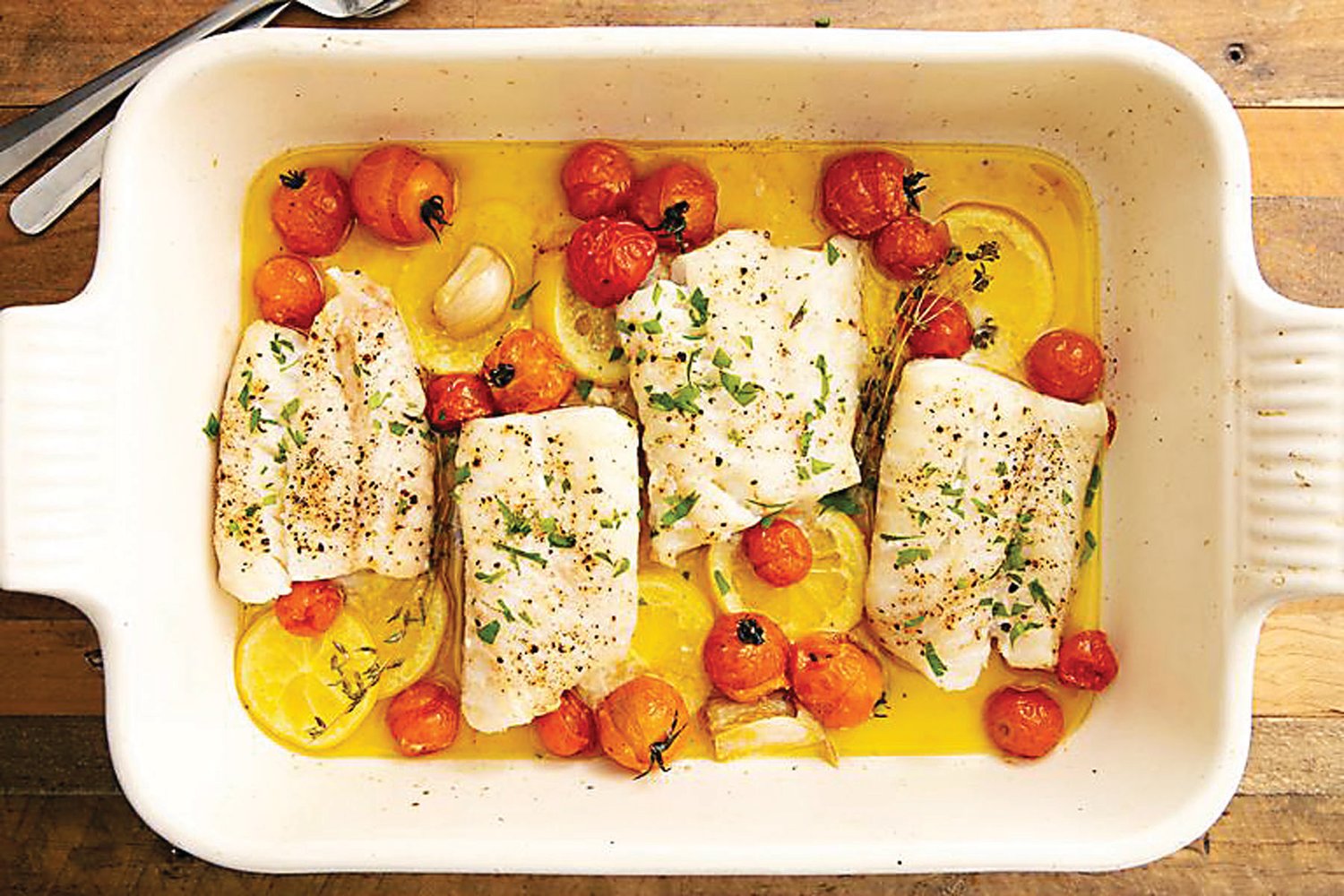 If you are looking for a simple fish dish to serve on Christmas Eve or any other time, this baked cod recipe fits the bill.