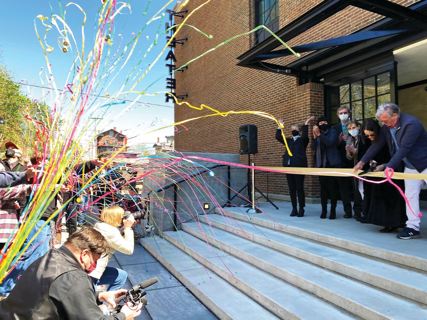 The long-awaited ribbon-cutting for ArtYard, the arts center in Frenchtown, N.J., took place May 1, with Jill Kearney and Stephen McDonnell handling the scissors.
