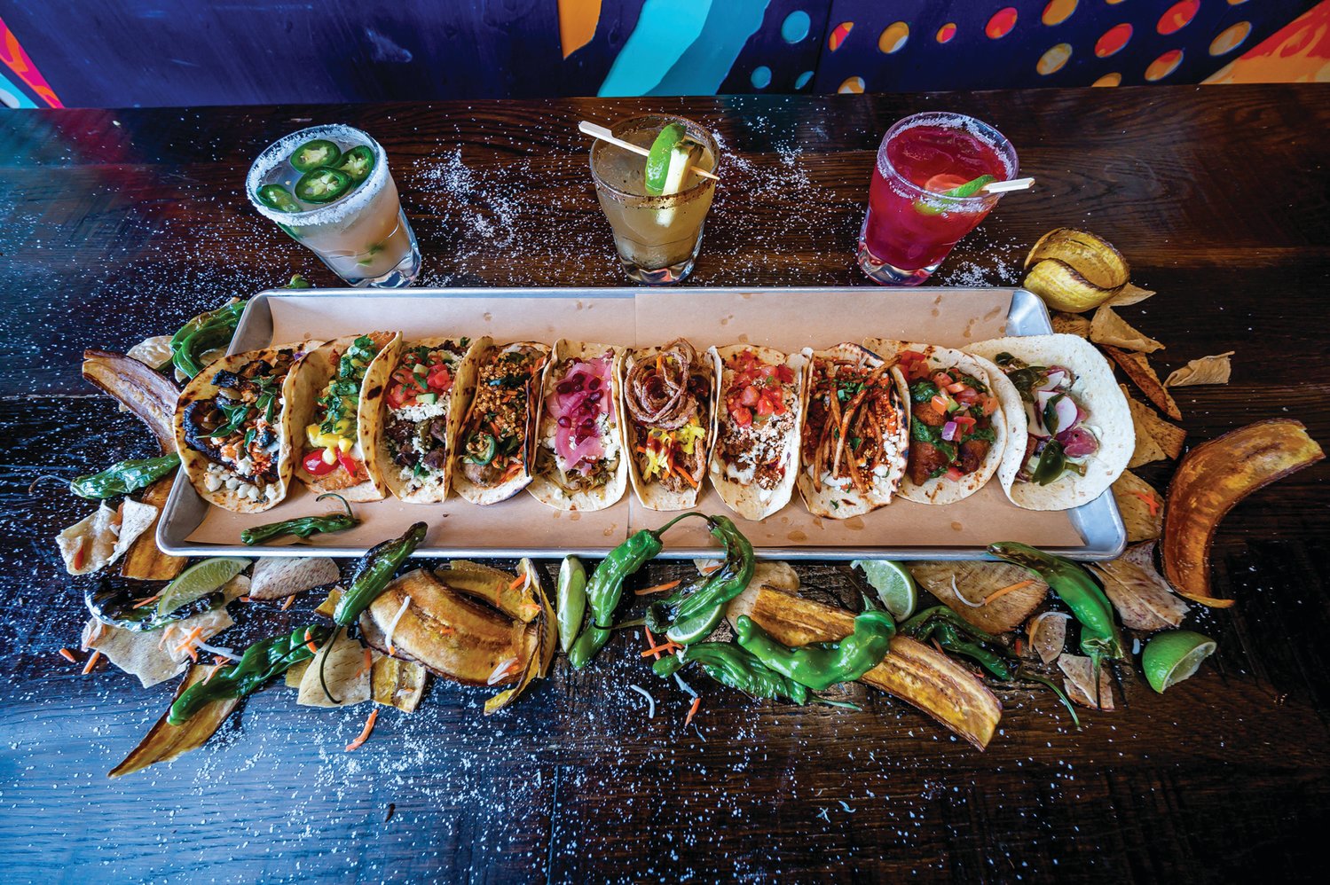 Bomba Taco & Bar, opening in February in Newtown, will offer a variety of taco and drink options.