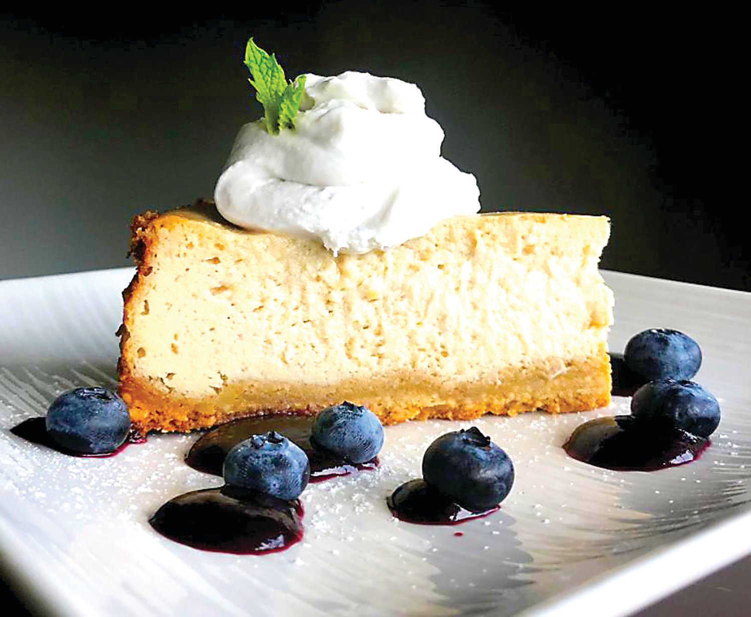 Sprig & Vine’s Cashew Cheesecake is an award-winning dessert.