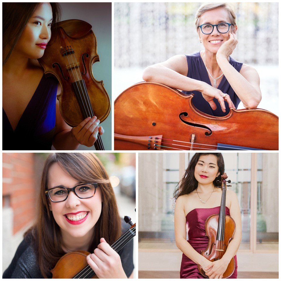Tien-Hsin Cindy Wu, violin. Michelle Djokic, cello. Gabriela Diaz, violin. Ayane Kozasa, viola.