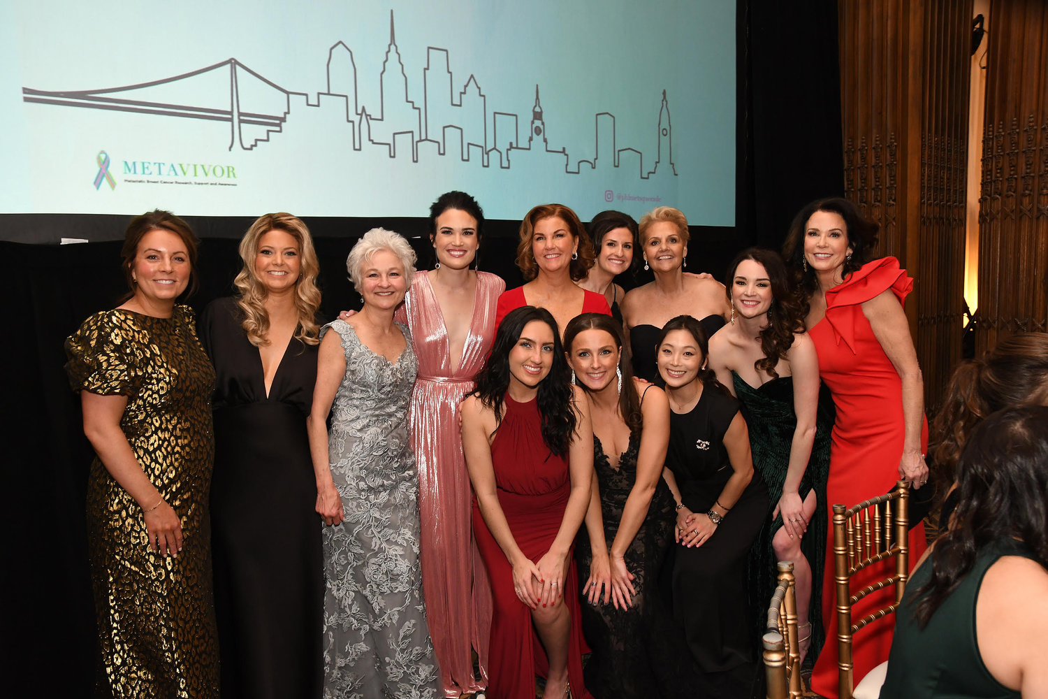 The first annual Philadelphia Metsquerade Gala committee. The event, organized by Kerry O’Riordan McAdam and a host of cousins and aunts, raised support for METAvivor, an organization that funds metastatic breast cancer research.