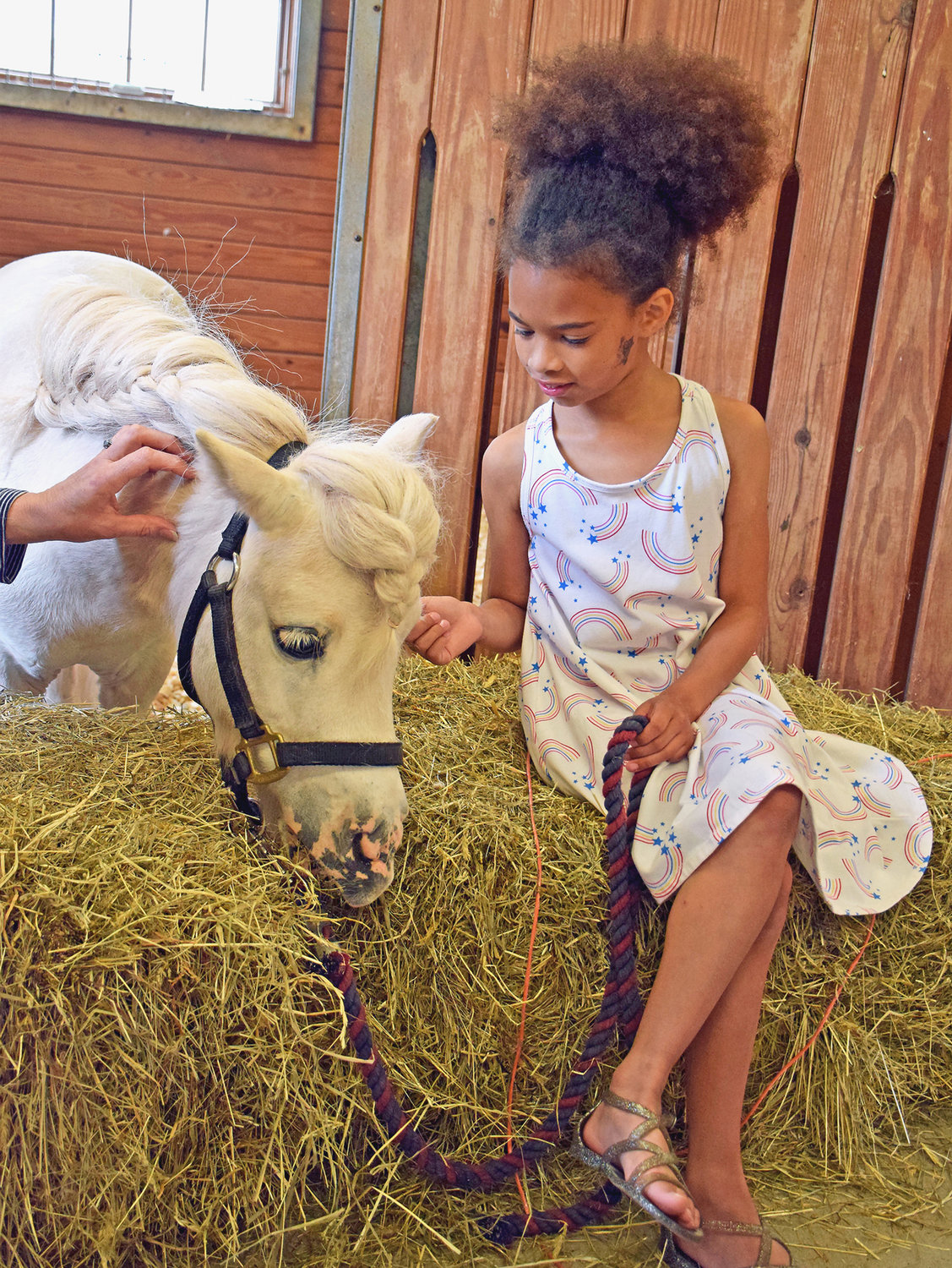 Savannah Tearney of Quakertown with Waffles the mini horse.