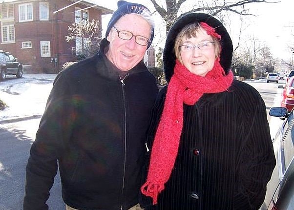 Libby and Lou White in a winter photograph. Libby White was Doylestown Borough’s first female and first Democratic mayor.