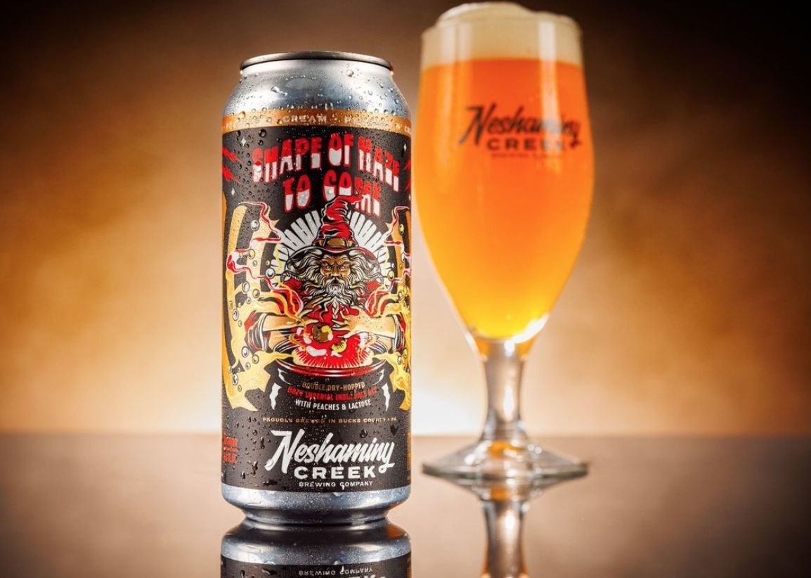 Neshaminy Creek Brewing Company in Croydon announced the newest addition to The Shape of Haze to Come series – Peaches ‘n Cream Shape of Haze to Come, a “double dry-hopped behemoth.”