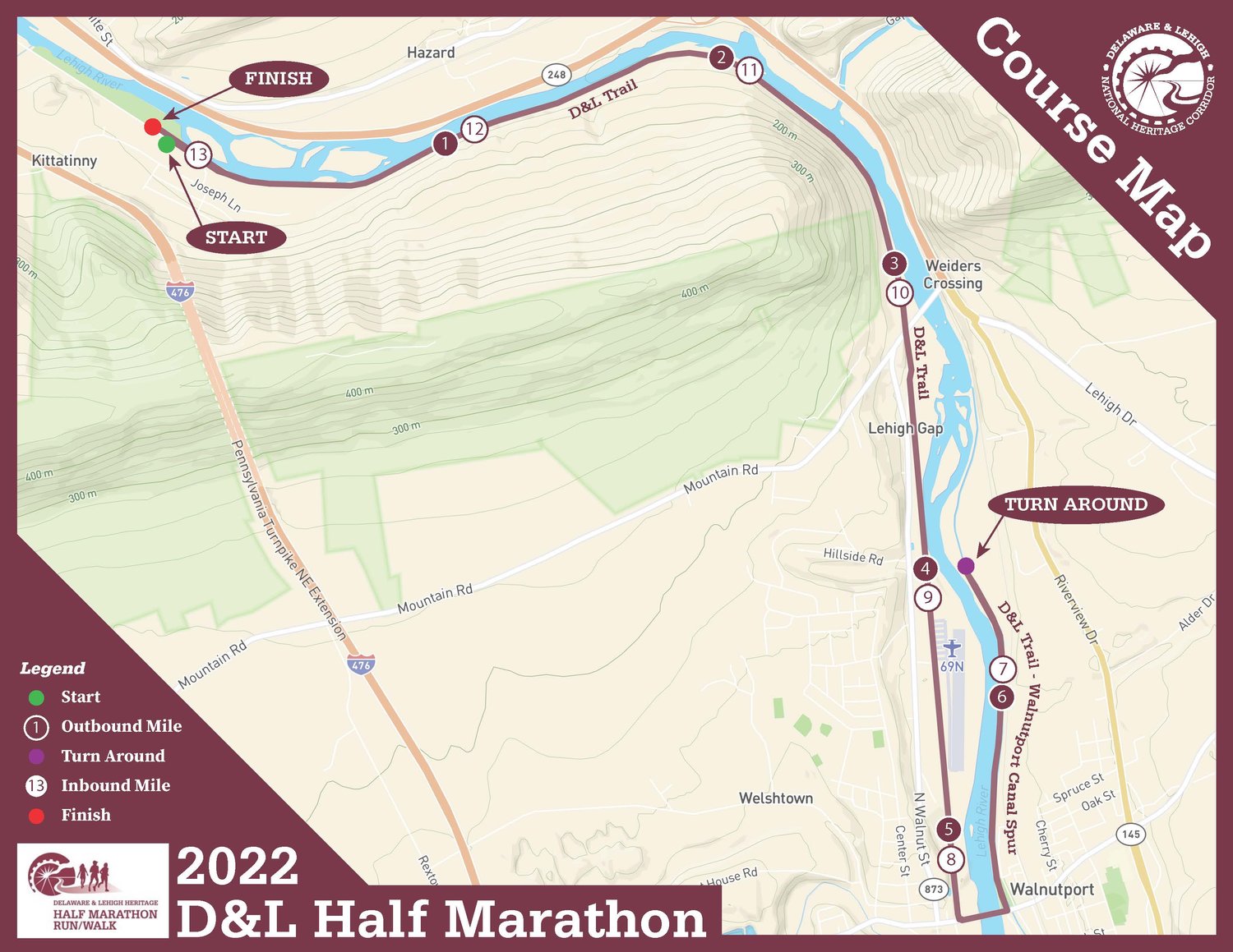 Registration is open for the Delaware & Lehigh National Heritage Corridor’s (DLNHC) 11th annual half marathon, the D&L Heritage Half Marathon Run & Walk, that will be held on Sunday, Nov. 6.
