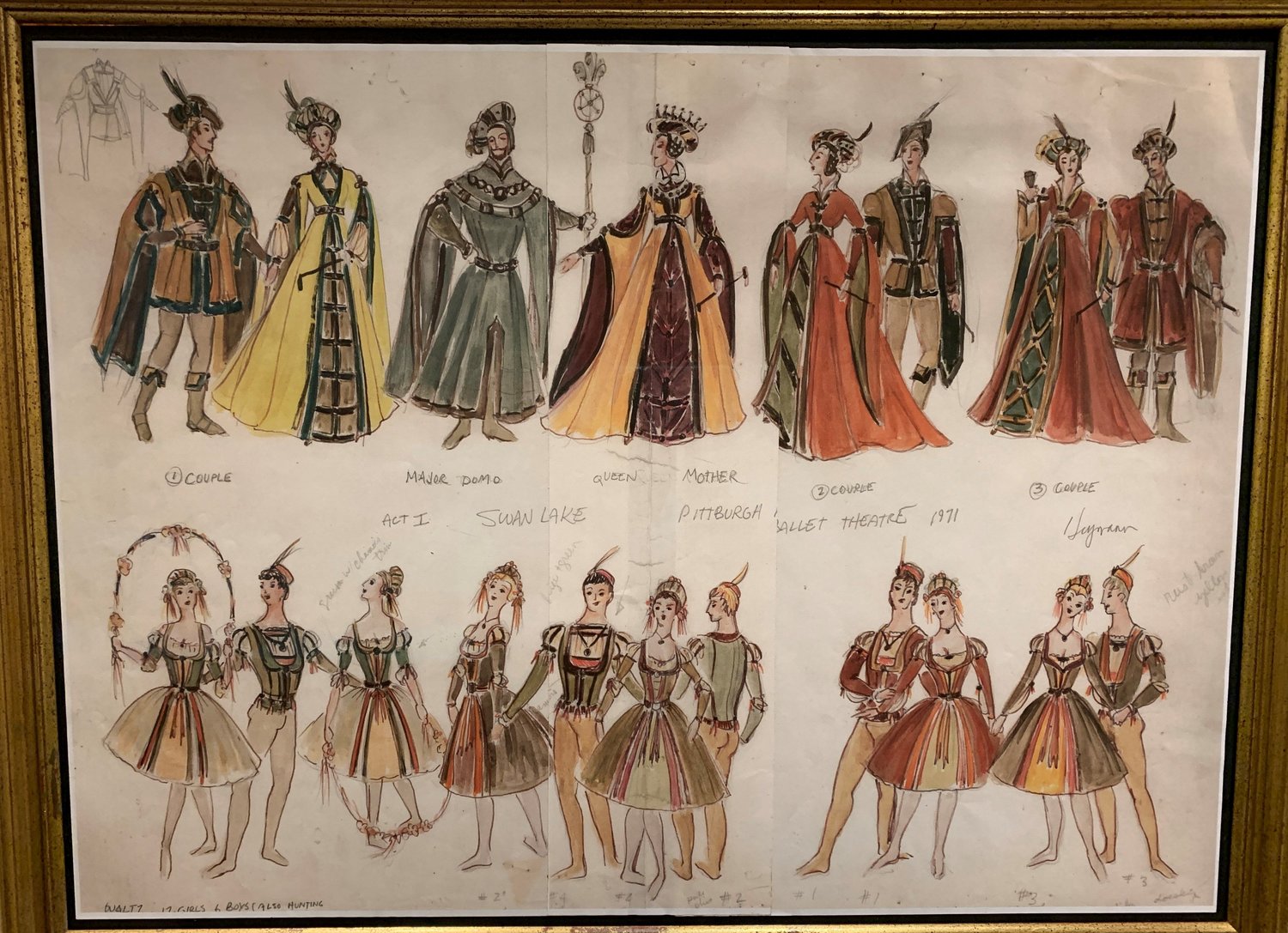 Costume designs for Christopher Marlowe’s “Doctor Faustus” by Henry Heymann.
