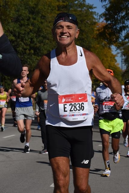 Newtown's Tony Pereira set a personal best at the Chicago Marathon.