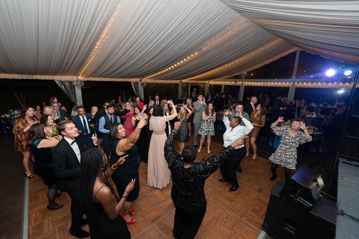 Celebration included an enthusiastic evening of dancing with entertainment by the Uptown Band.