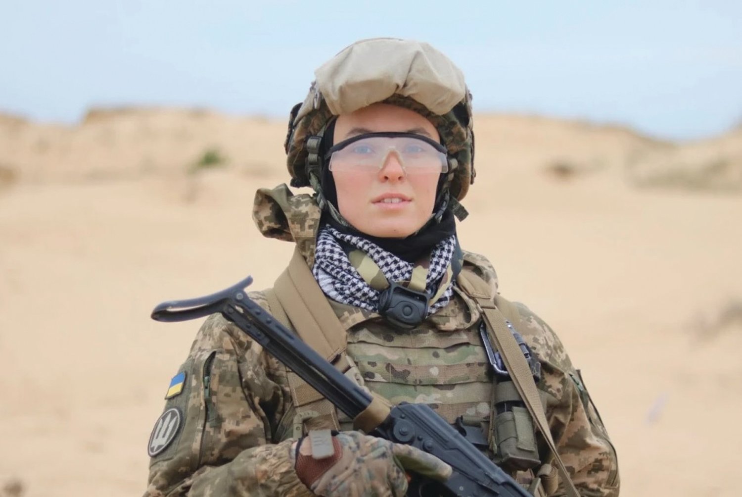 Yaryna Chornoguz, a senior corporal and combat medic in the Ukrainian military.