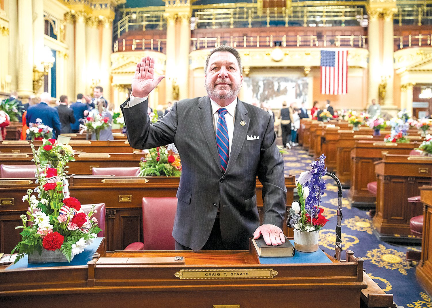 Rep. Craig Staats, a Republican, represents the 145th PA House District, which includes Bridgeton, Durham, East Rockhill, West Rockhill, Haycock, Milford, Nockamixon, Richland and Springfield townships as well as the boroughs of Quakertown, Richlandtown, Riegeslville, Trumbauersville and the Bucks County portion of Telford. Reach his district office at 215-536-1434.