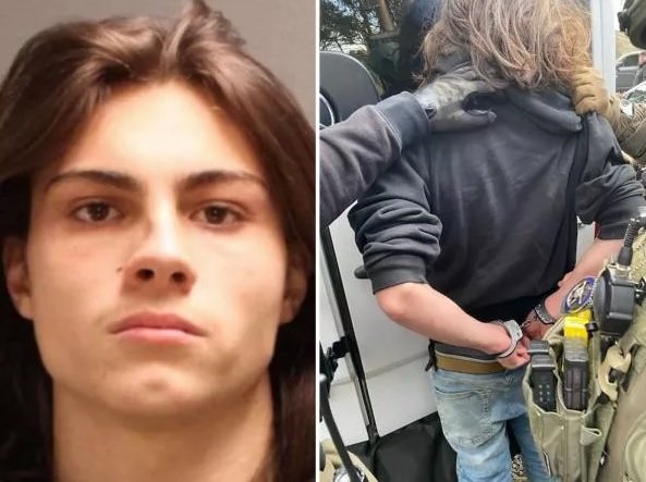 Miles Pfeffer, 18, of Buckingham, was arrested Sunday morning and charged with the murder of Temple University Police Officer Christopher Fitzgerald. The fallen officer's handcuffs were used in Pfeffer's arrest.